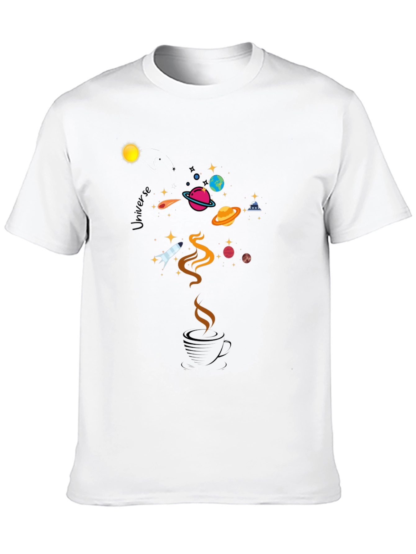 Cosmic Coffee T-Shirt - Universe In a Cup