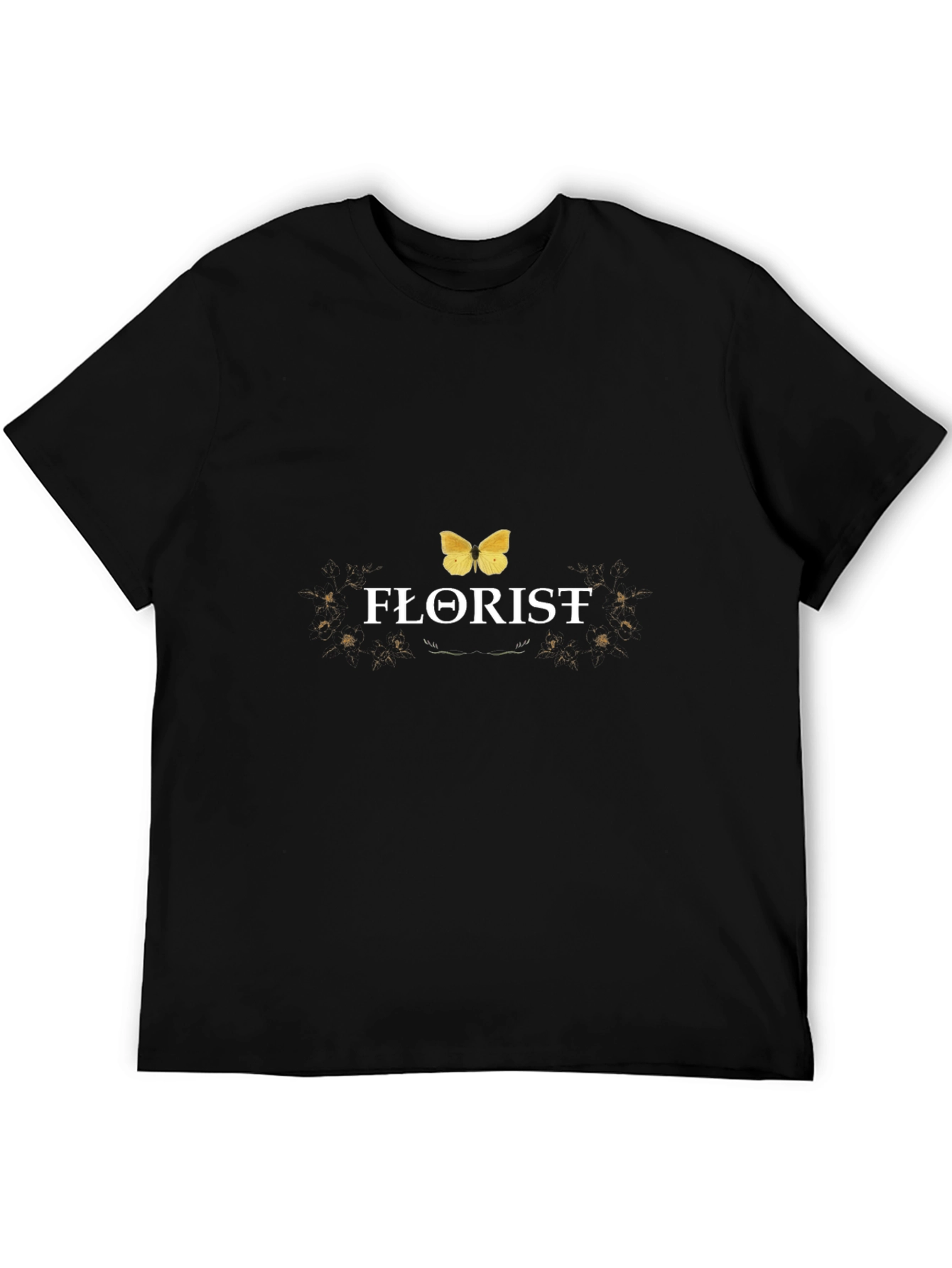 Florist Graphic T-Shirt - Butterfly Design