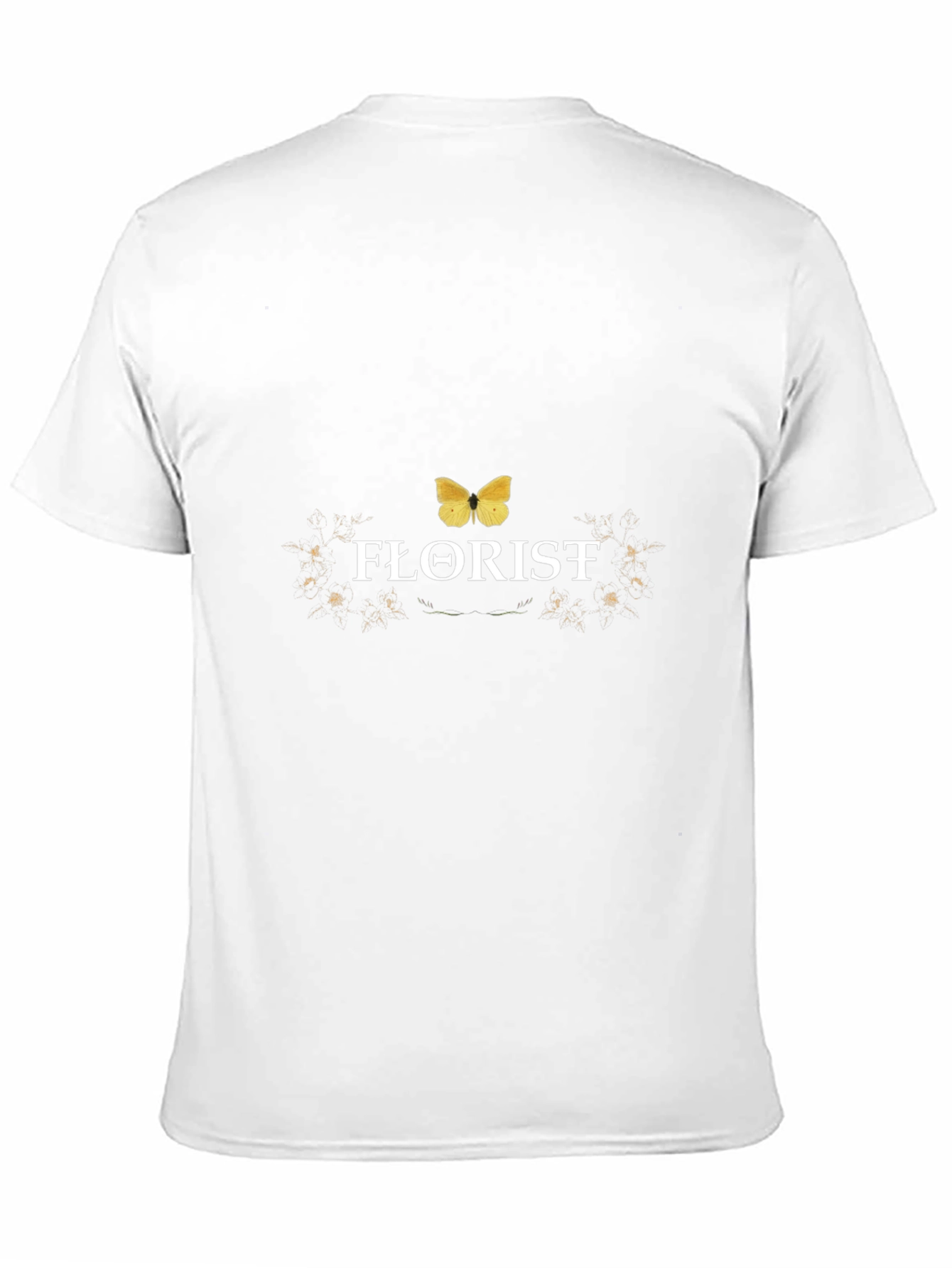 Florist Graphic T-Shirt - Butterfly Design