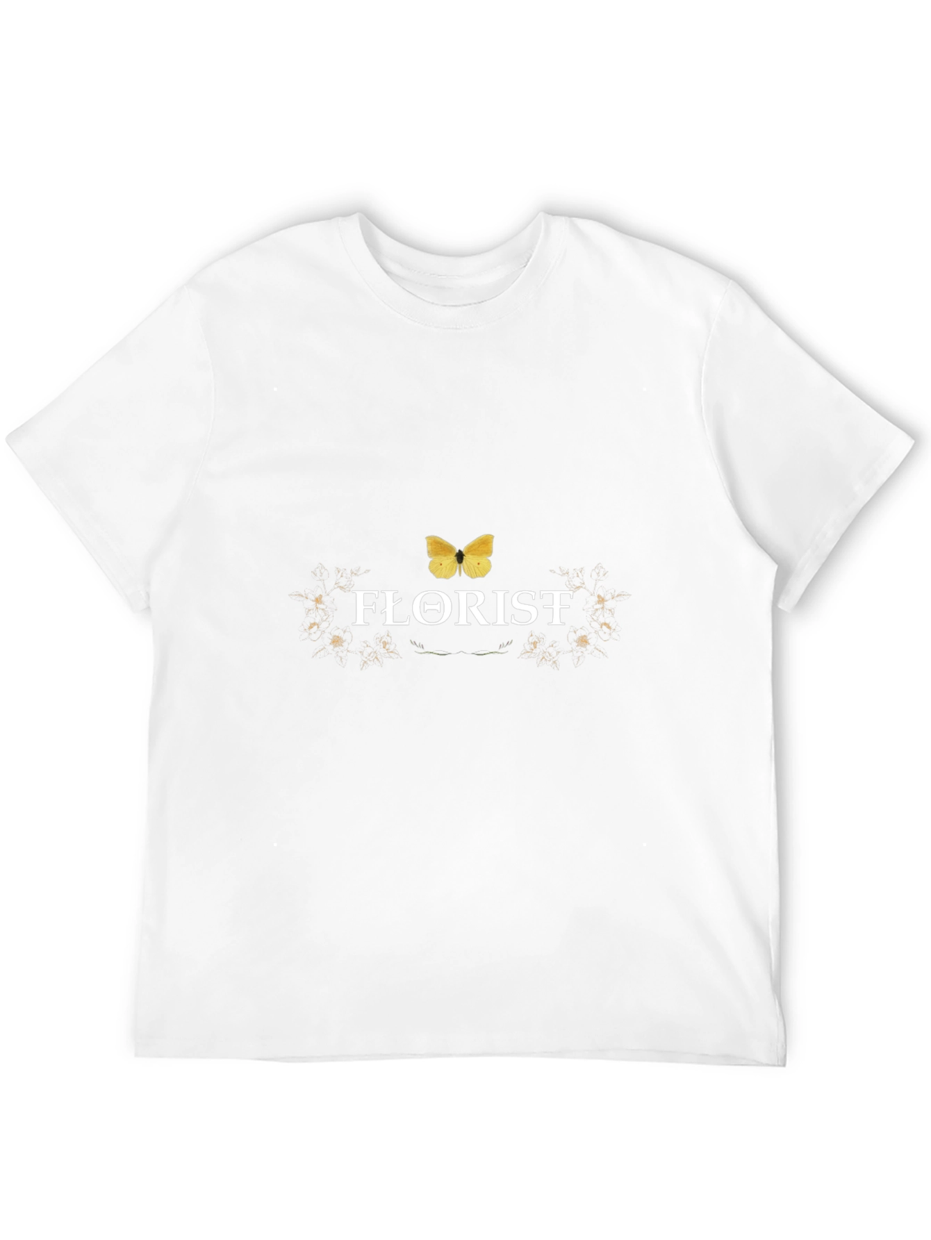 Florist Graphic T-Shirt - Butterfly Design