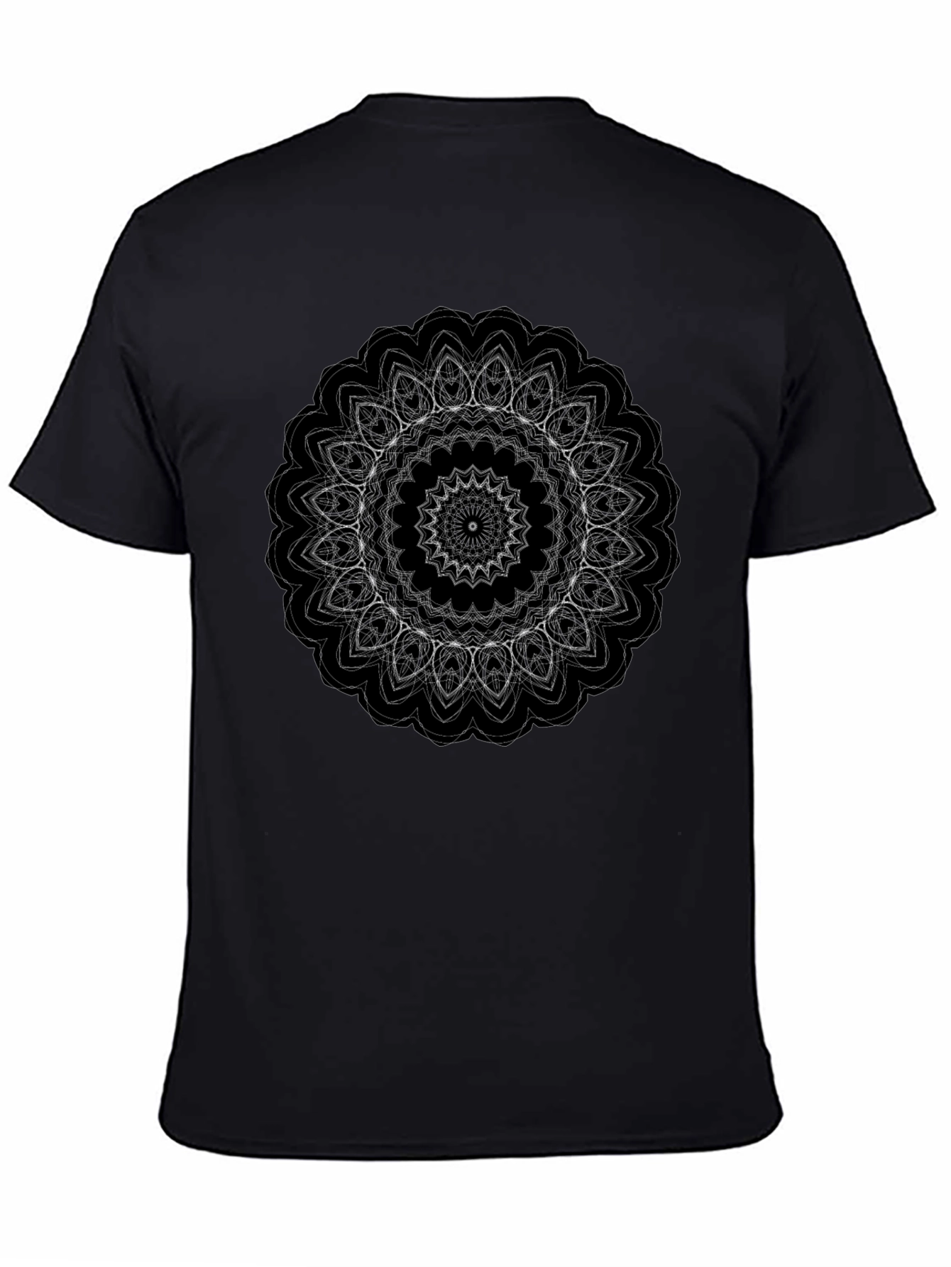 Black Mandala Graphic T-Shirt - Stylish Mens Tee