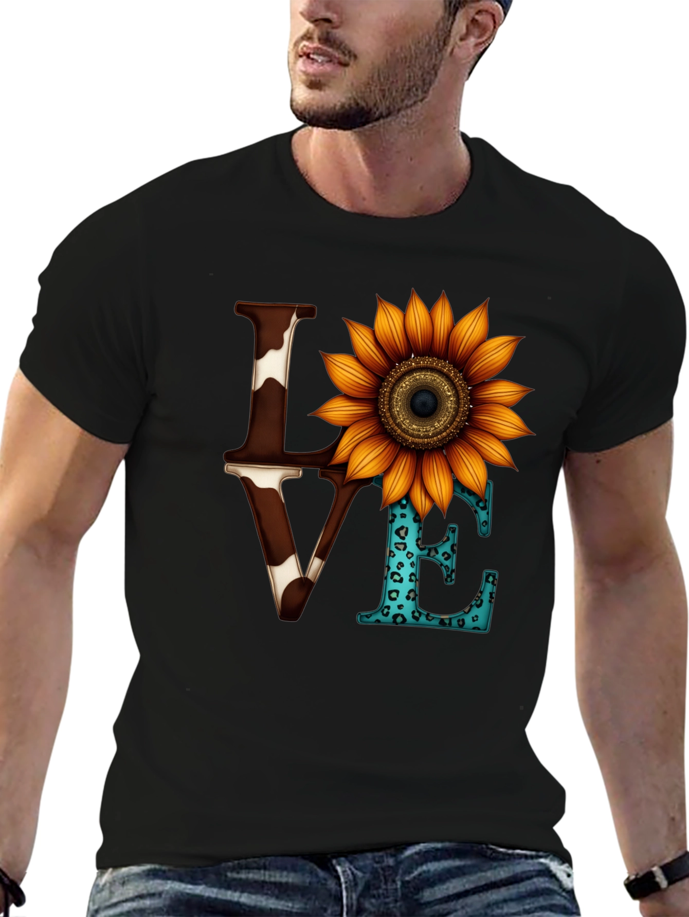 Love Sunflower Graphic Tee - Western Style