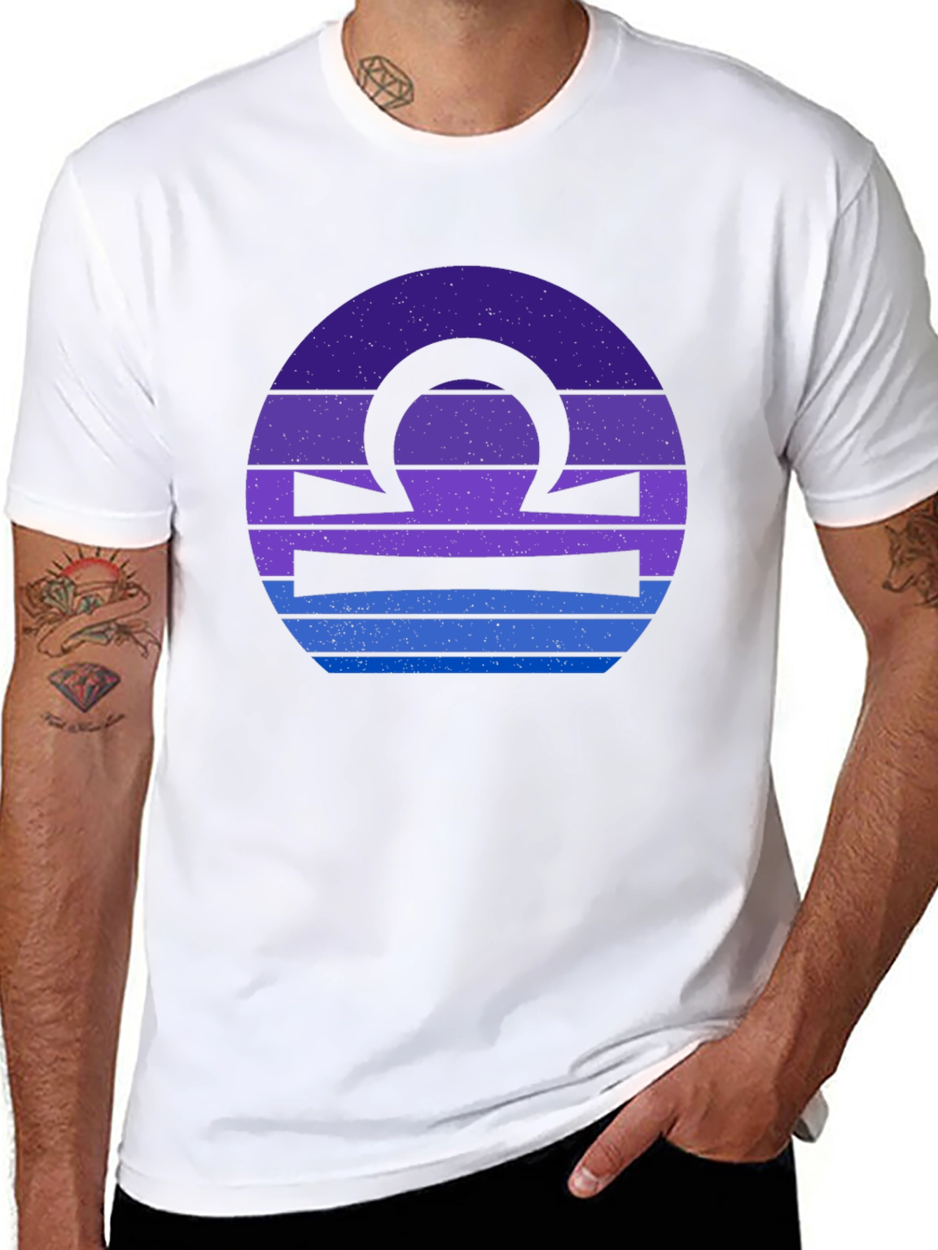 Libra Zodiac T-Shirt - Black Graphic Tee
