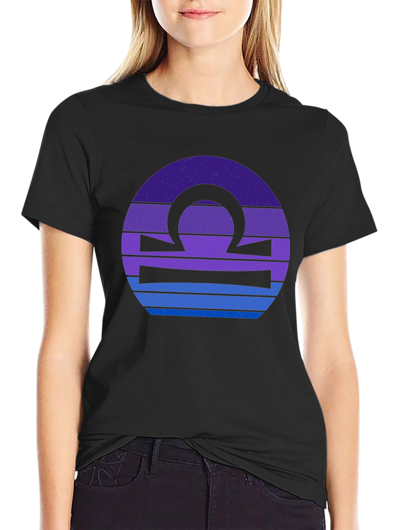 Libra Zodiac T-Shirt - Black Graphic Tee