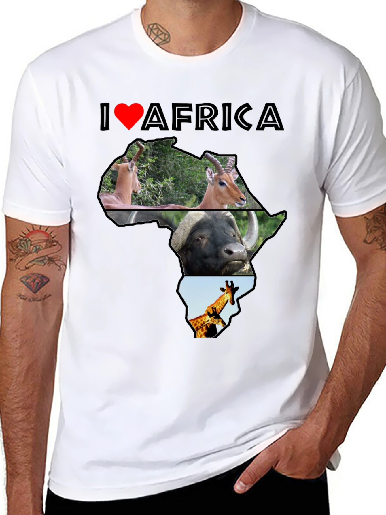 I Love Africa Graphic T-Shirt - Unisex