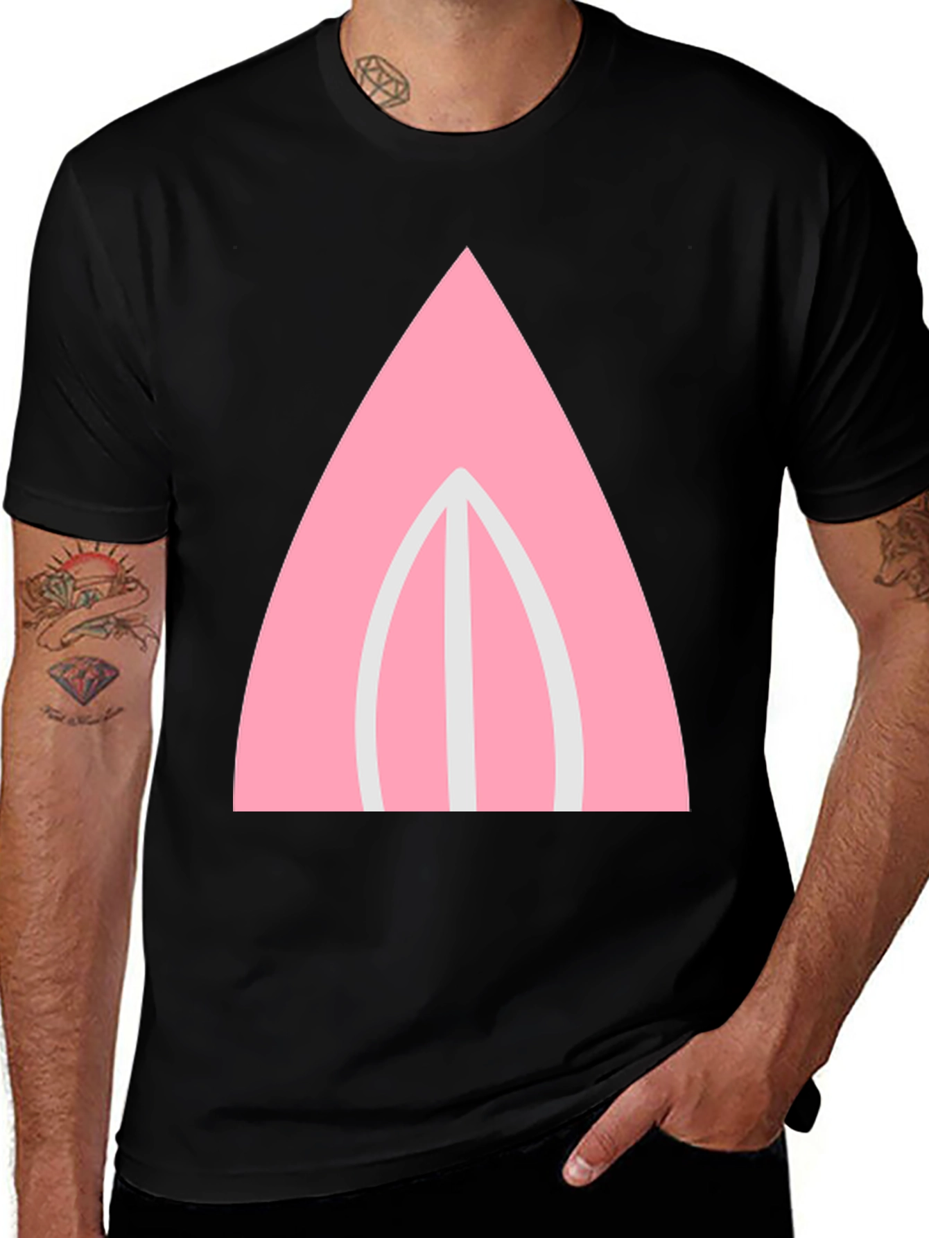 Pink Bunny Ear Graphic Tee