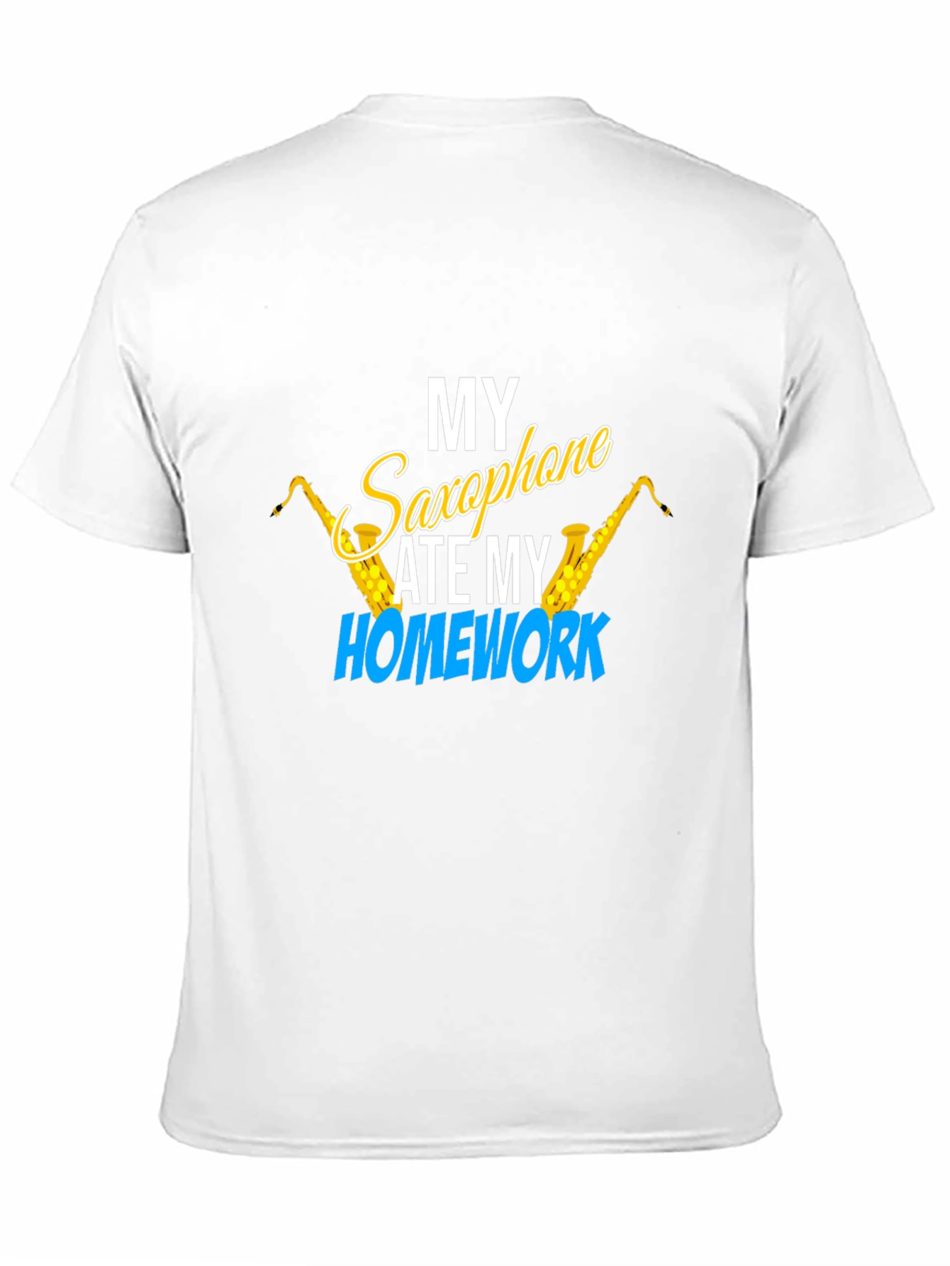Saxophone Ate My Homework Graphic T-Shirt