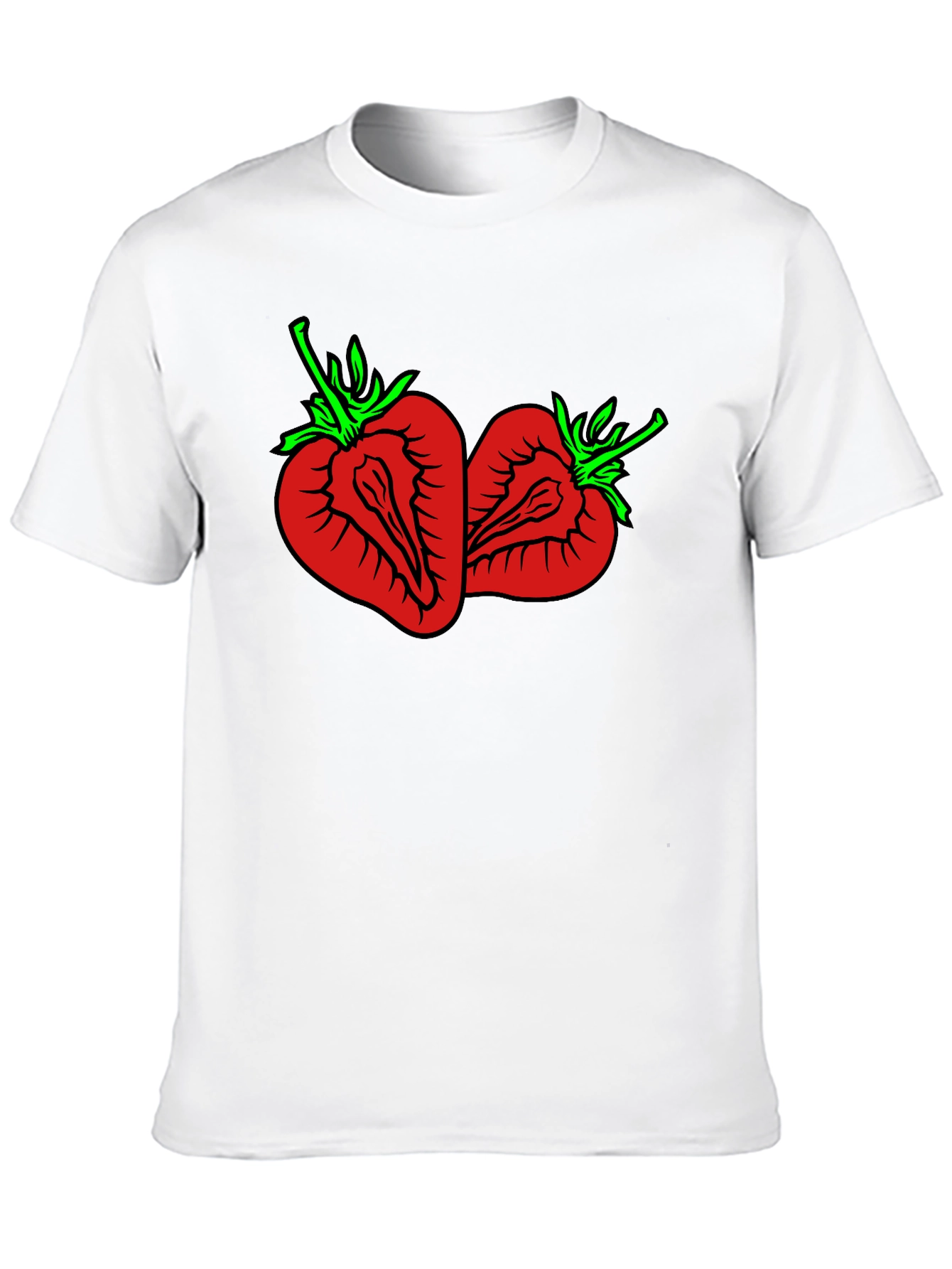Strawberry Graphic Tee - Unisex Black T-Shirt