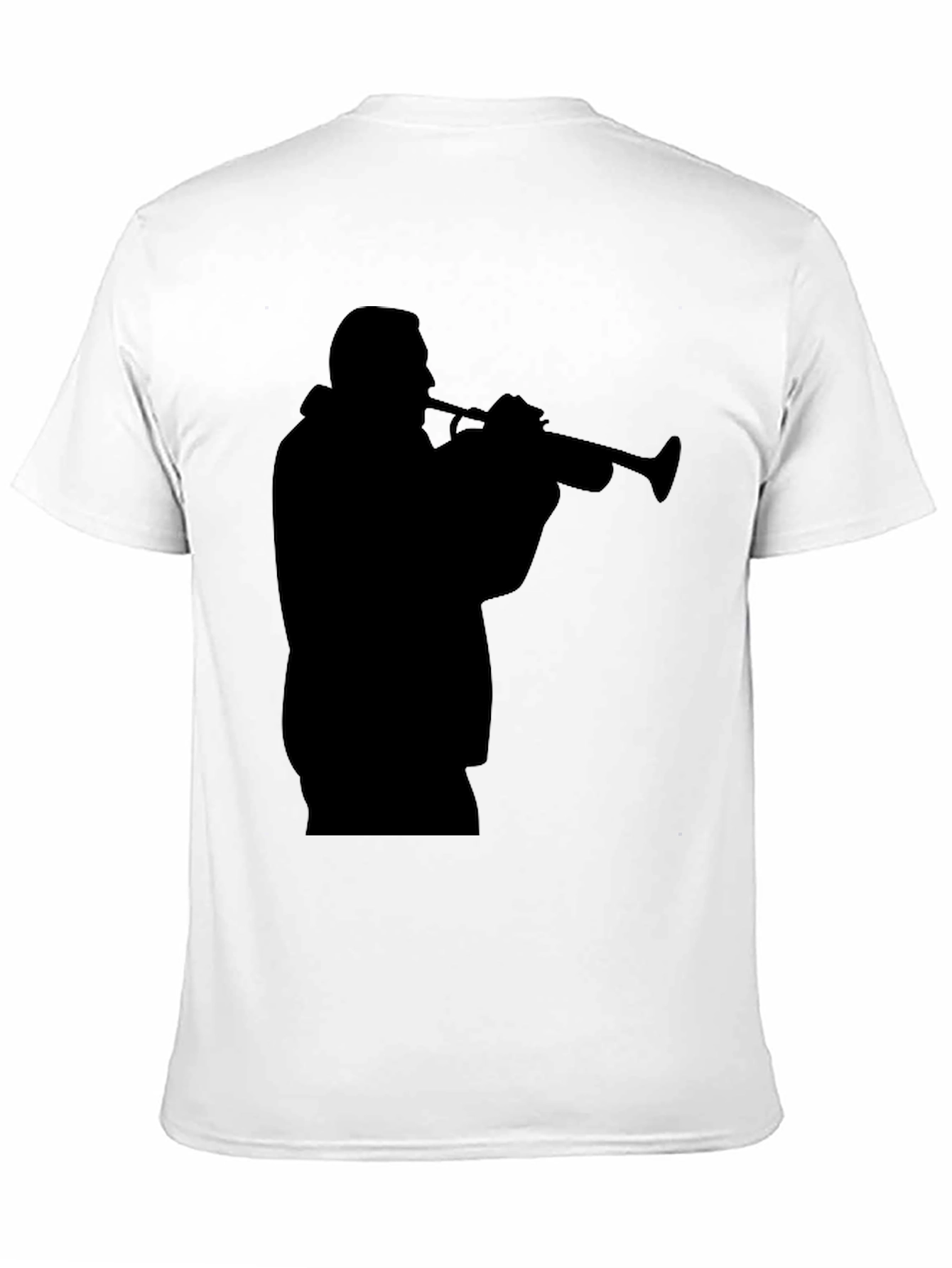 Trumpet Player Silhouette Black T-Shirt