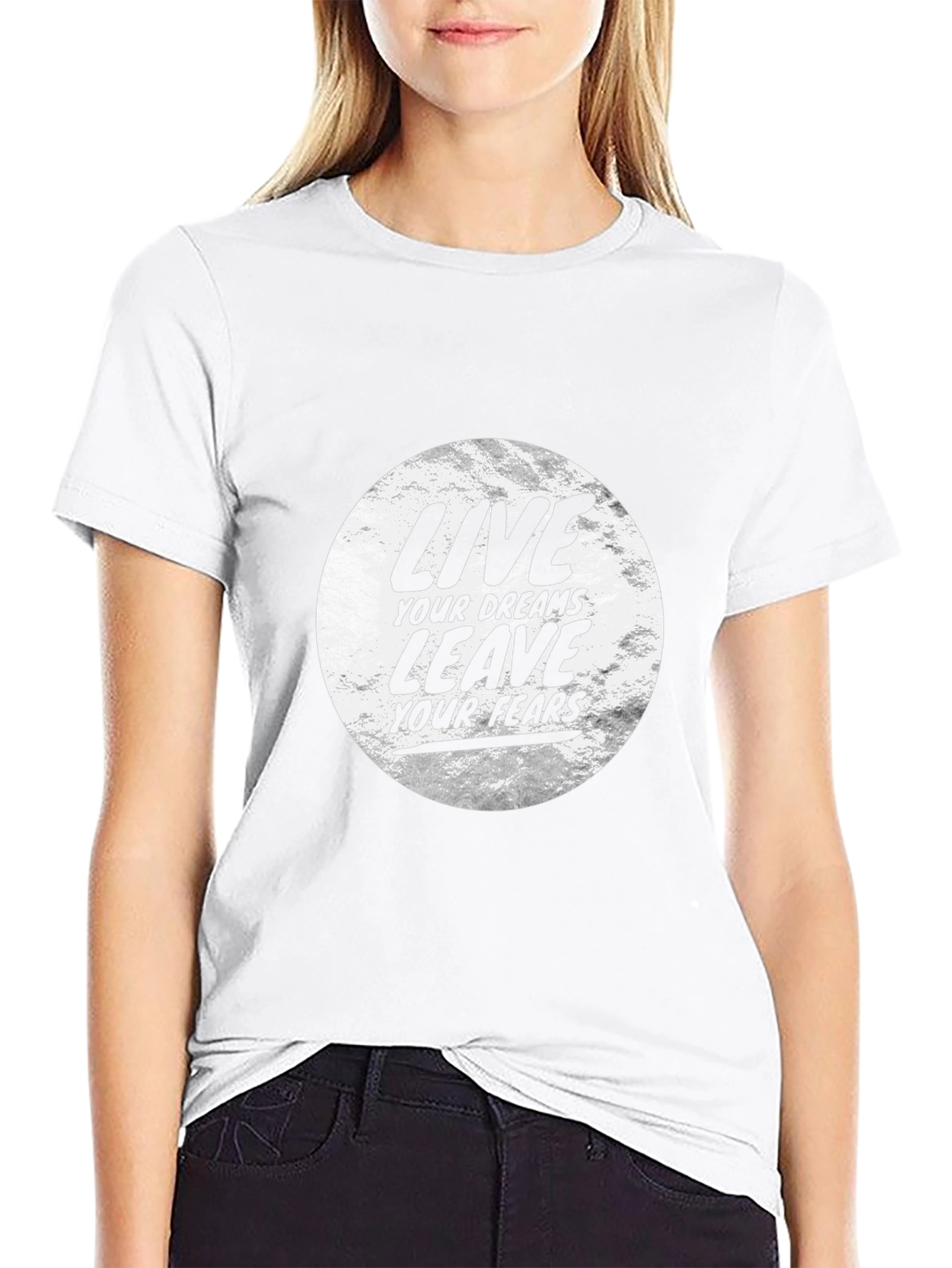 Motivational Black T-Shirt: Live Your Dreams