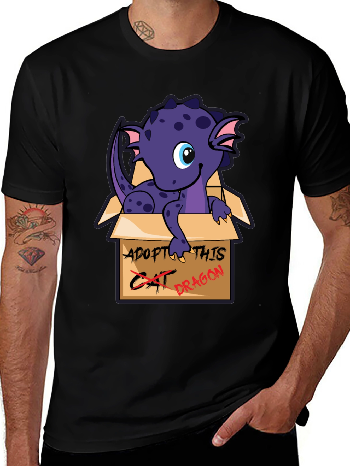 Adopt This Dragon T-Shirt - Cute Cartoon Design