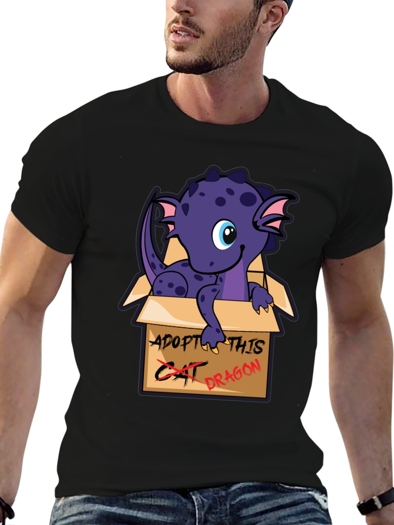 Adopt This Dragon T-Shirt - Cute Cartoon Design