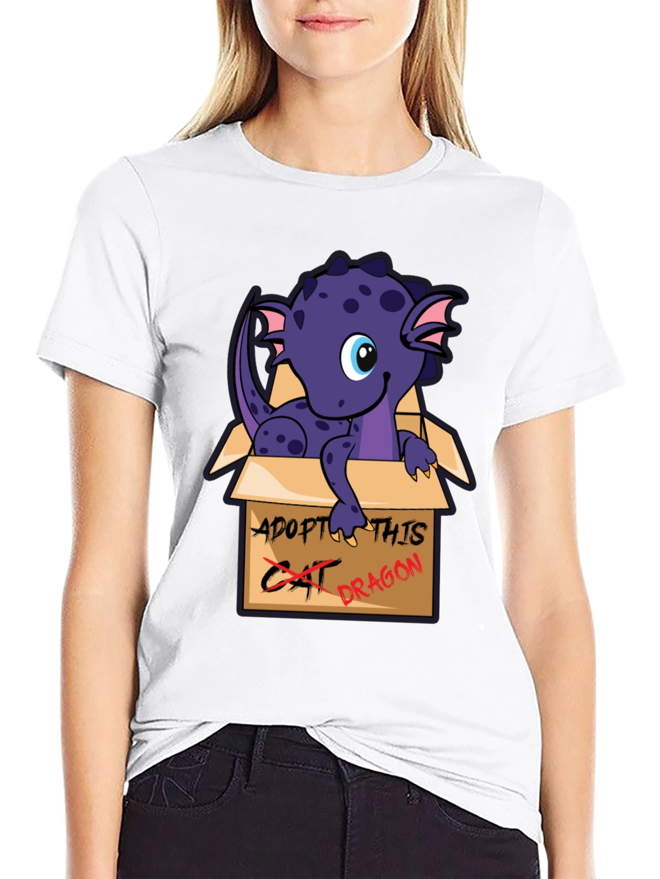 Adopt This Dragon T-Shirt - Cute Cartoon Design