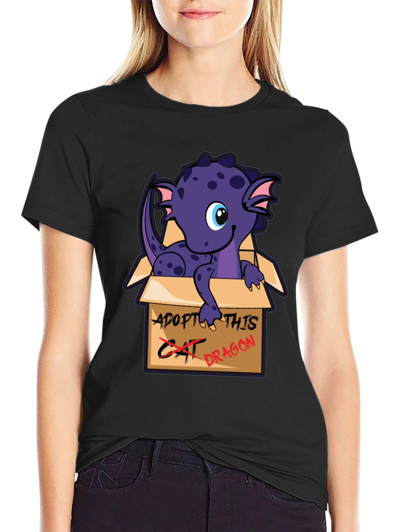 Adopt This Dragon T-Shirt - Cute Cartoon Design