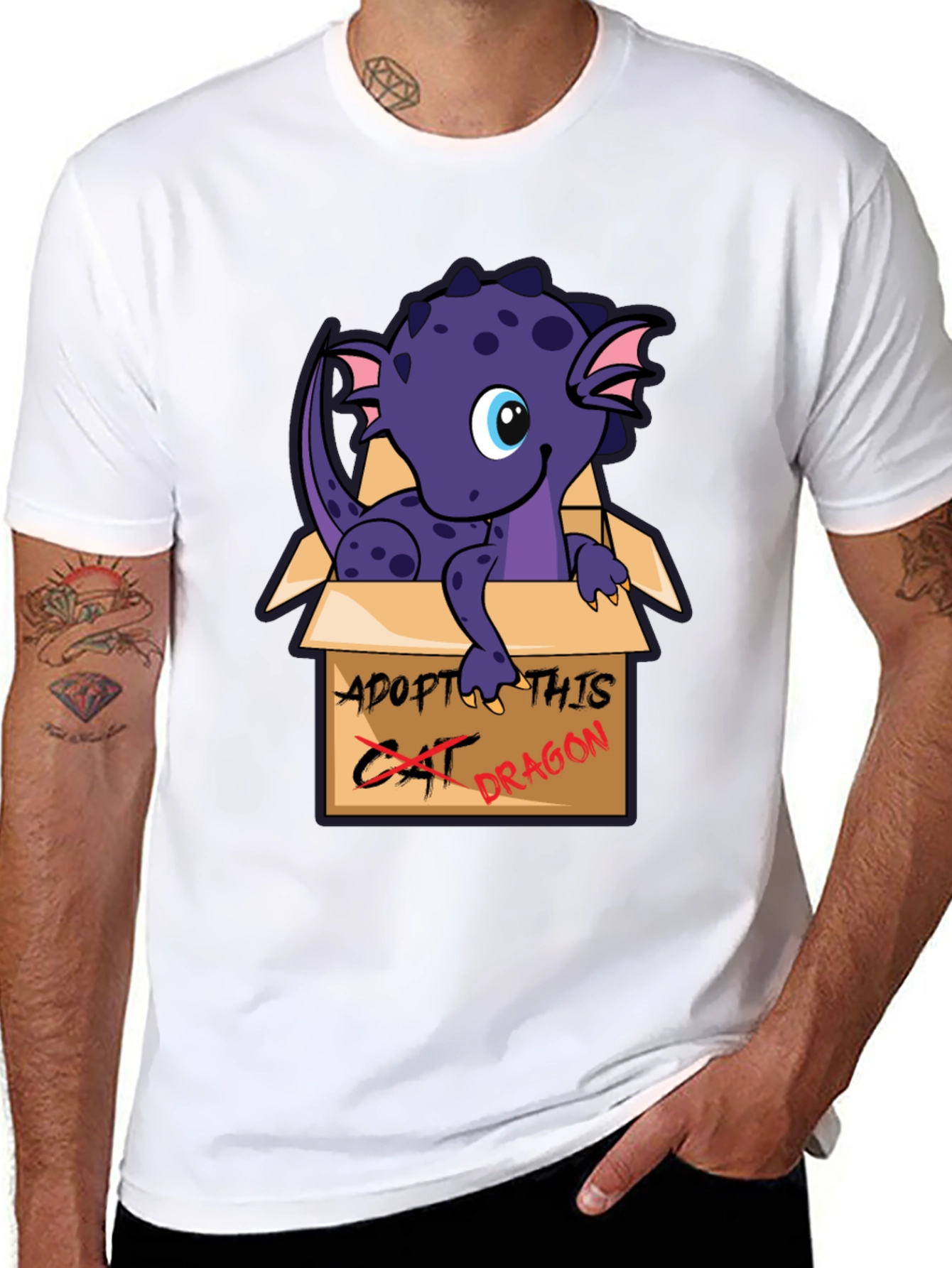 Adopt This Dragon T-Shirt - Cute Cartoon Design