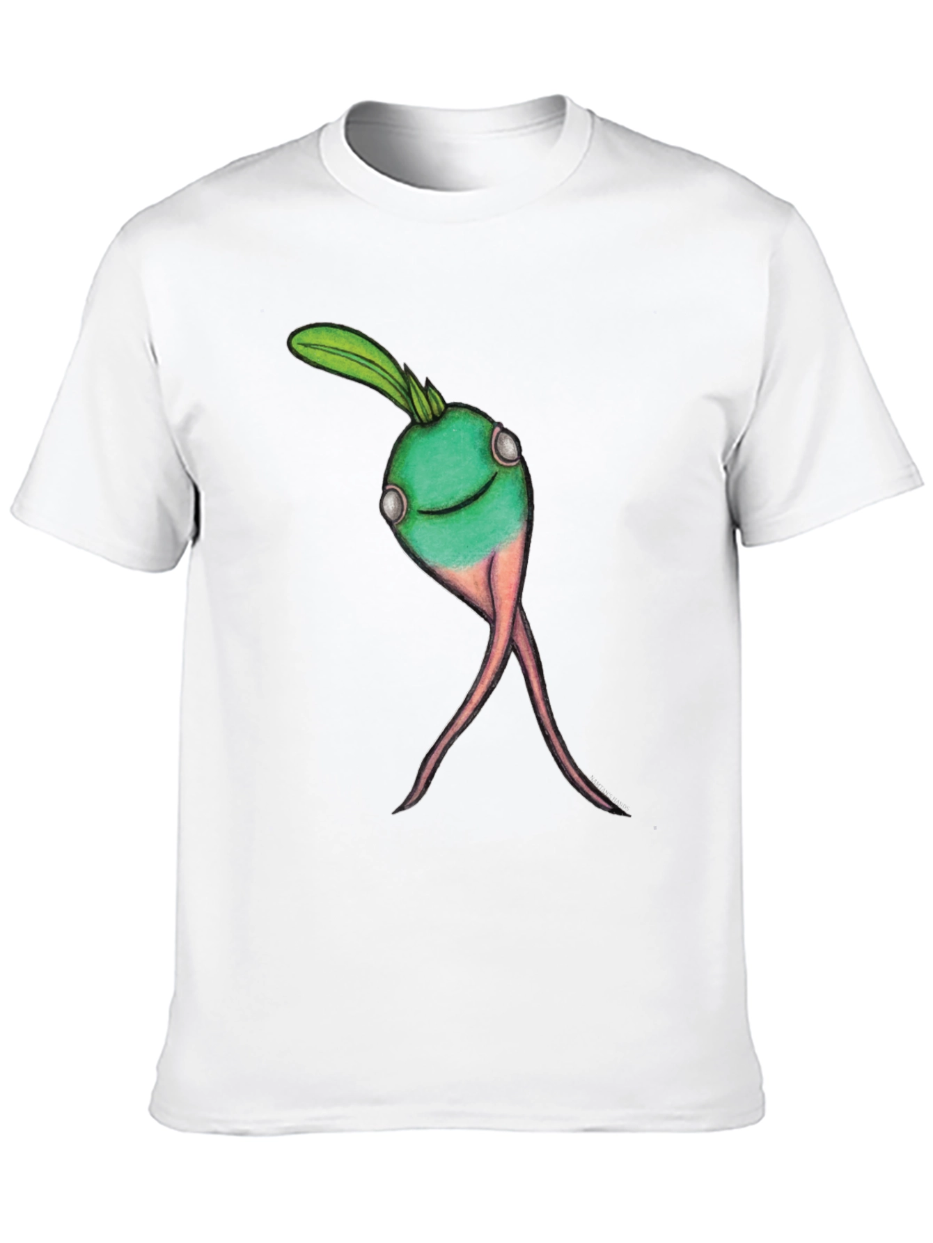 Whimsical Turnip Graphic Tee - Black Cotton Comfort