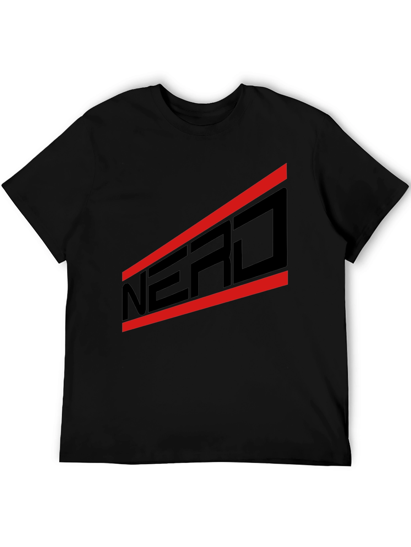 NERD Graphic Black T-Shirt - Bold Design Casual Wear