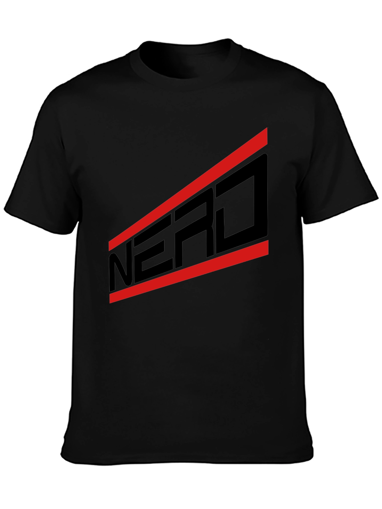 NERD Graphic Black T-Shirt - Bold Design Casual Wear