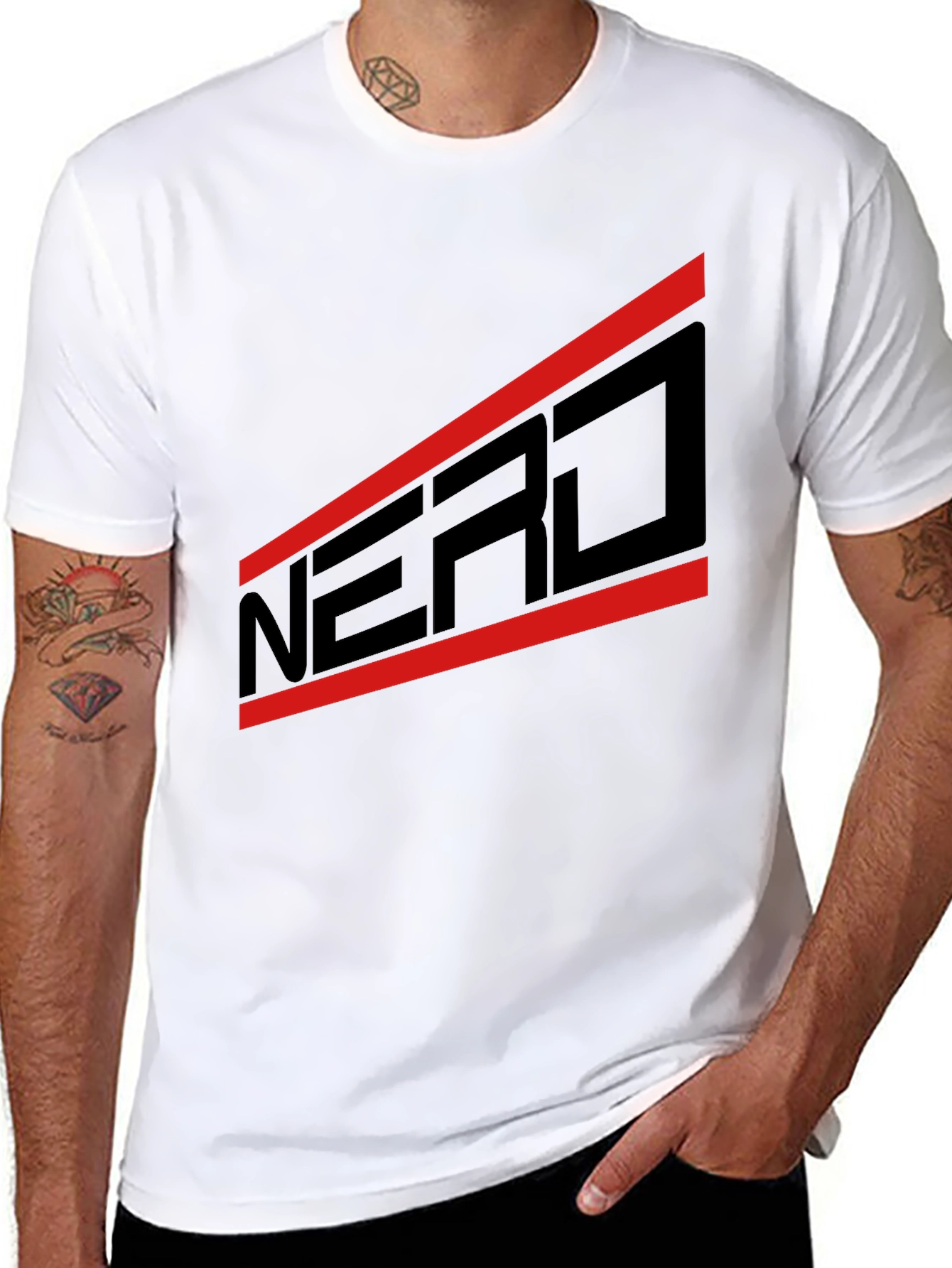 NERD Graphic Black T-Shirt - Bold Design Casual Wear