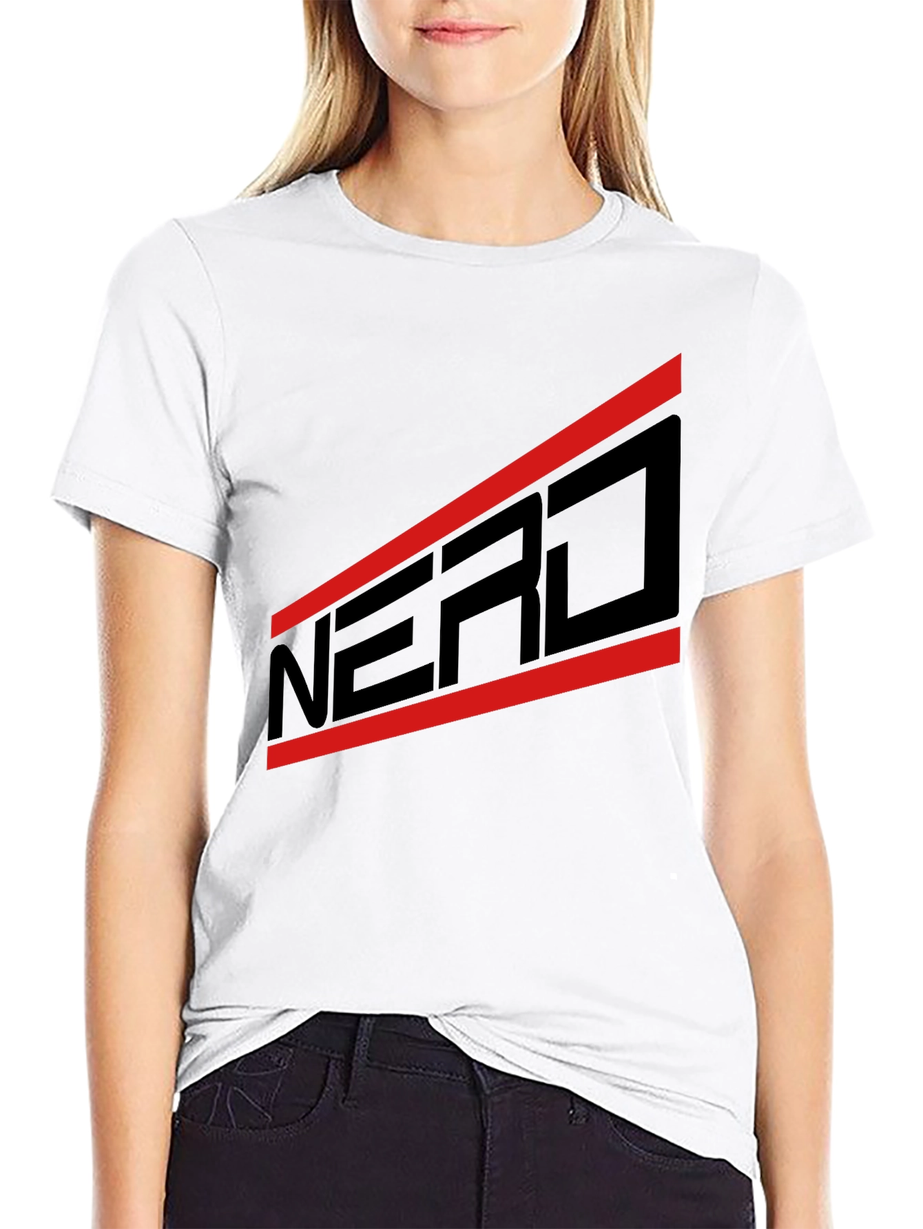 NERD Graphic Black T-Shirt - Bold Design Casual Wear