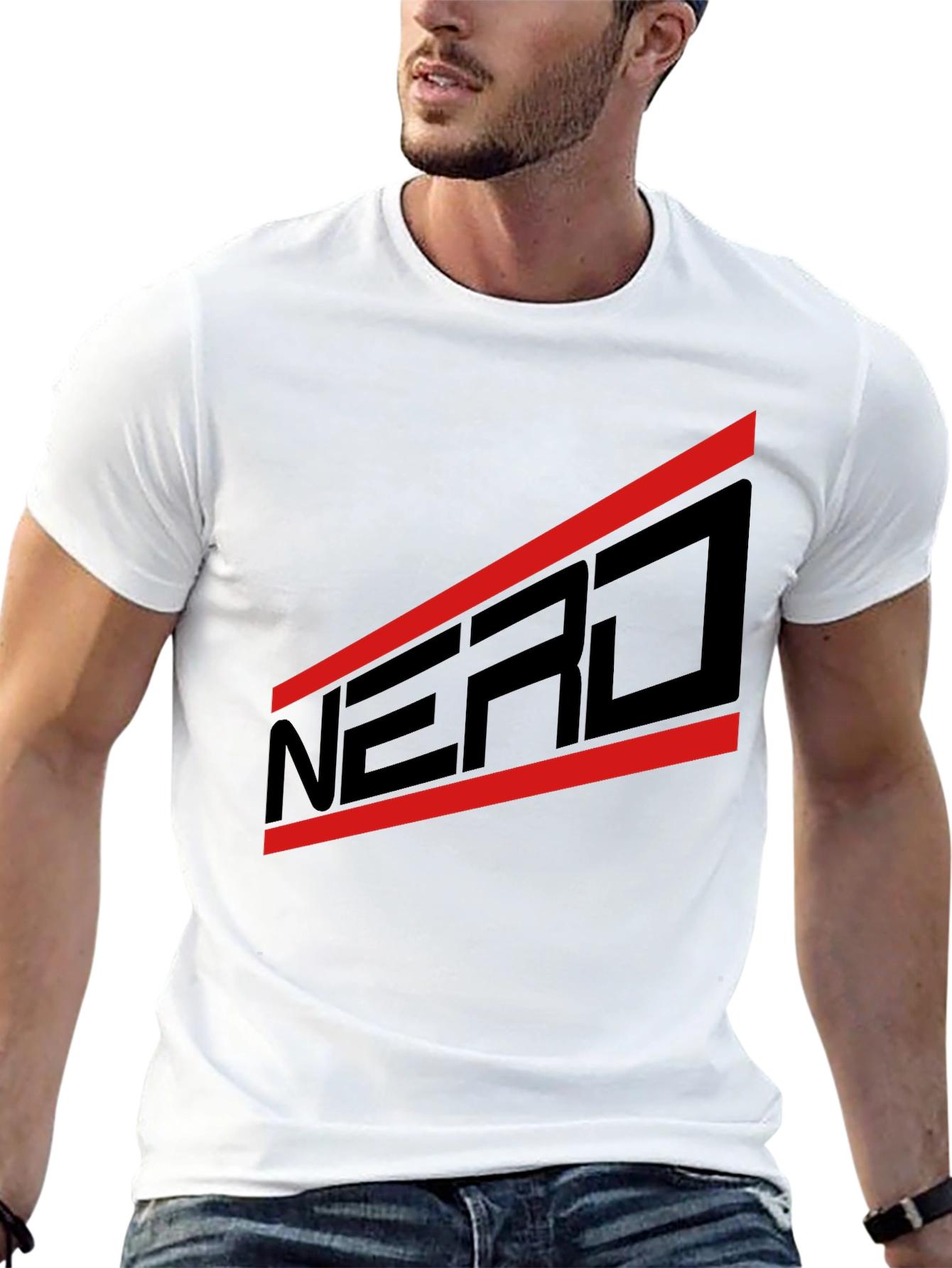 NERD Graphic Black T-Shirt - Bold Design Casual Wear