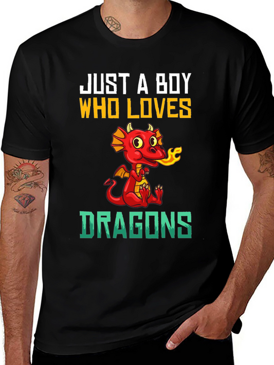 Boys Dragon T-Shirt - Just a Boy Who Loves Dragons