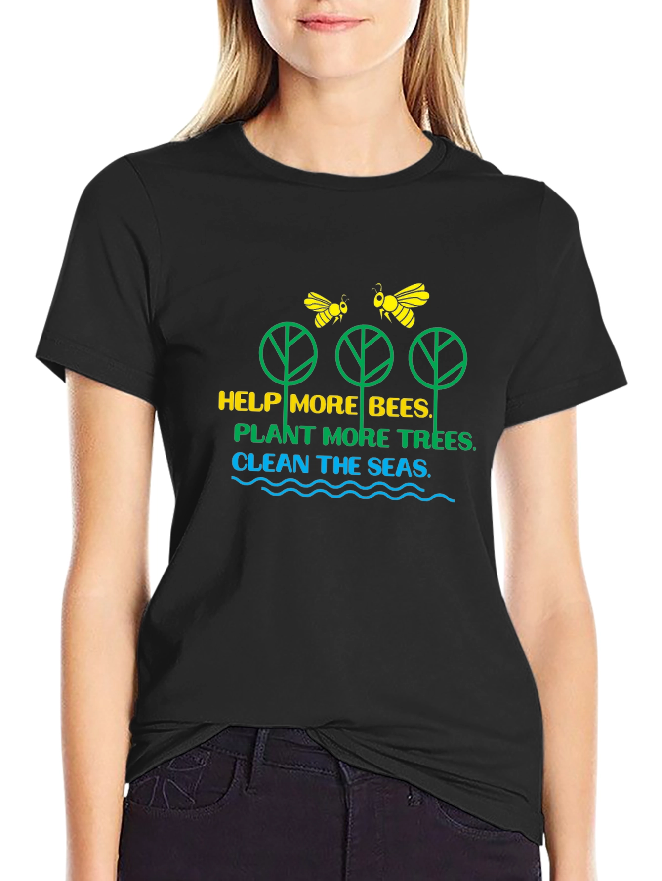 Eco-Friendly Bee & Tree Graphic Tee