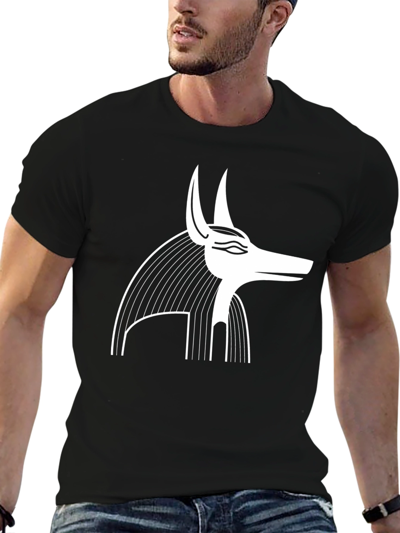 Anubis Graphic Tee - Egyptian God T-Shirt