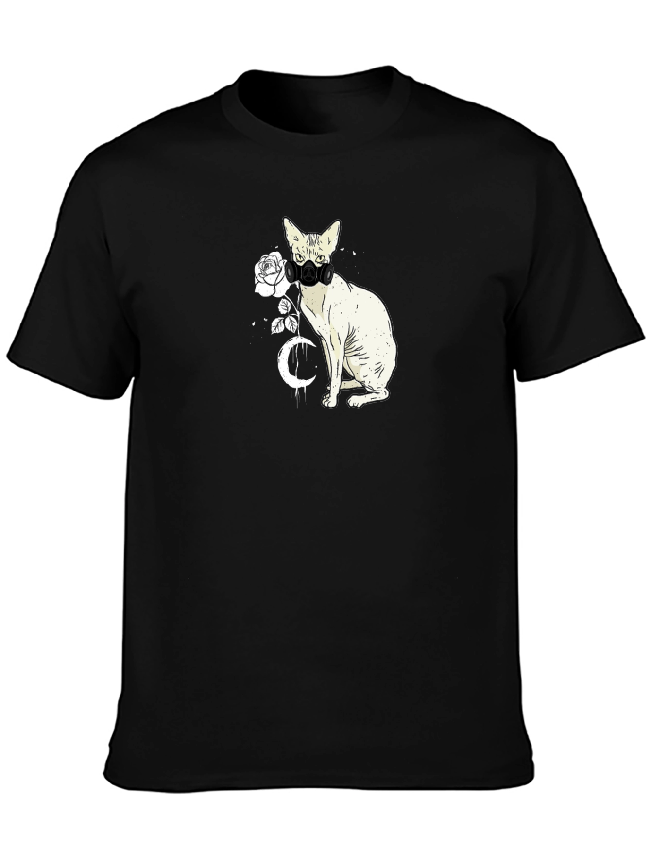 Cat with Mask Graphic T-Shirt