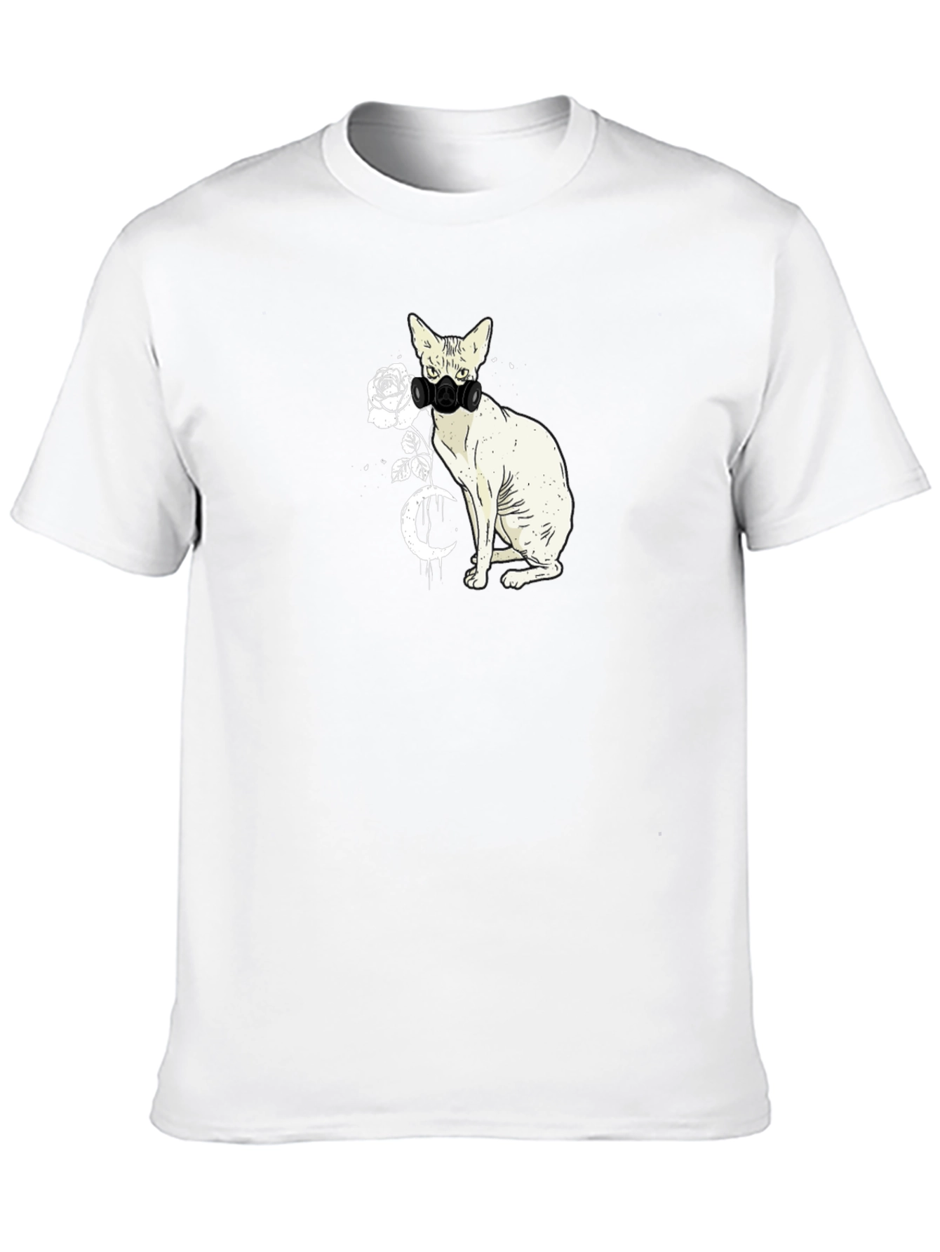 Cat with Mask Graphic T-Shirt