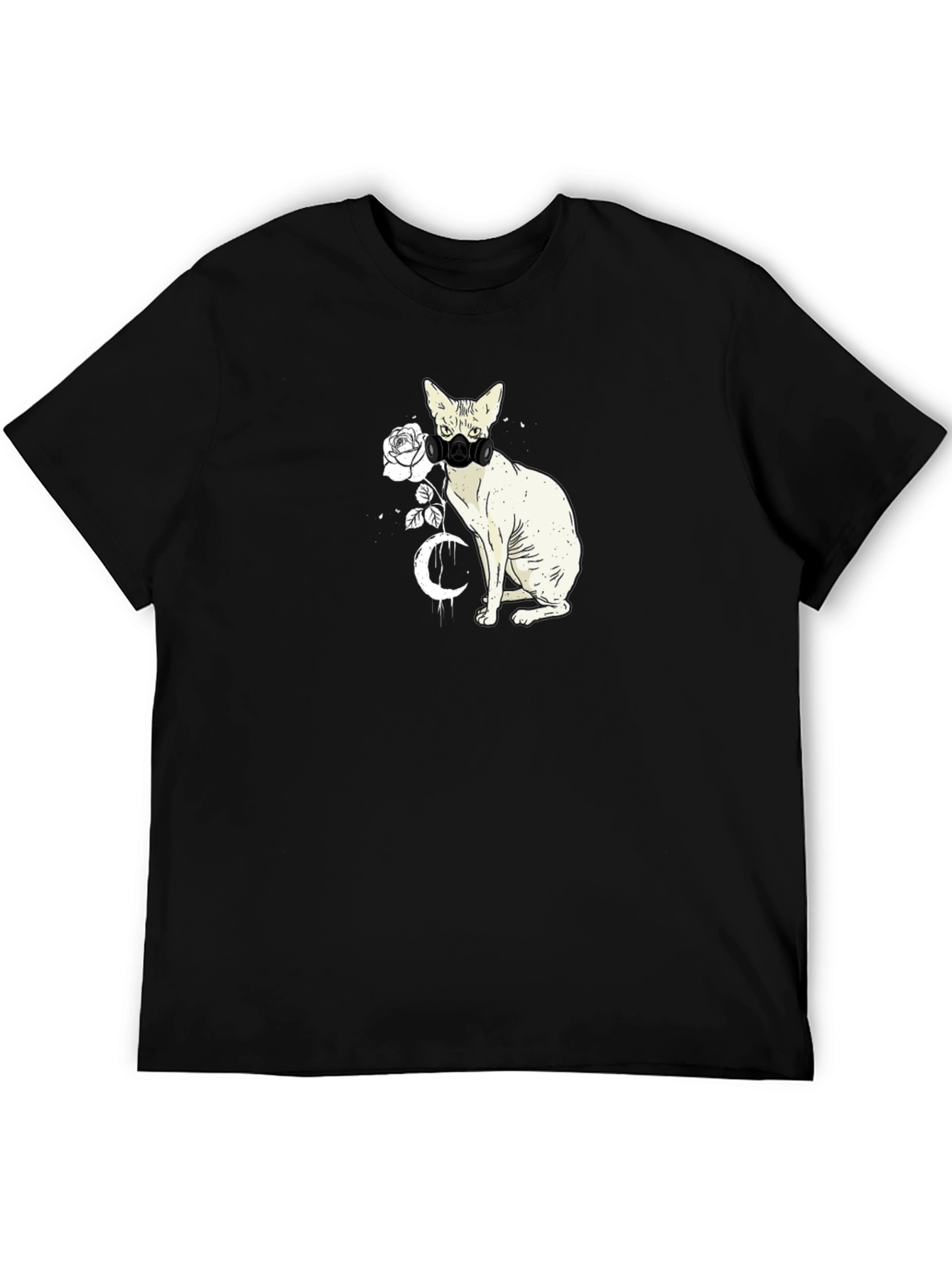 Cat with Mask Graphic T-Shirt