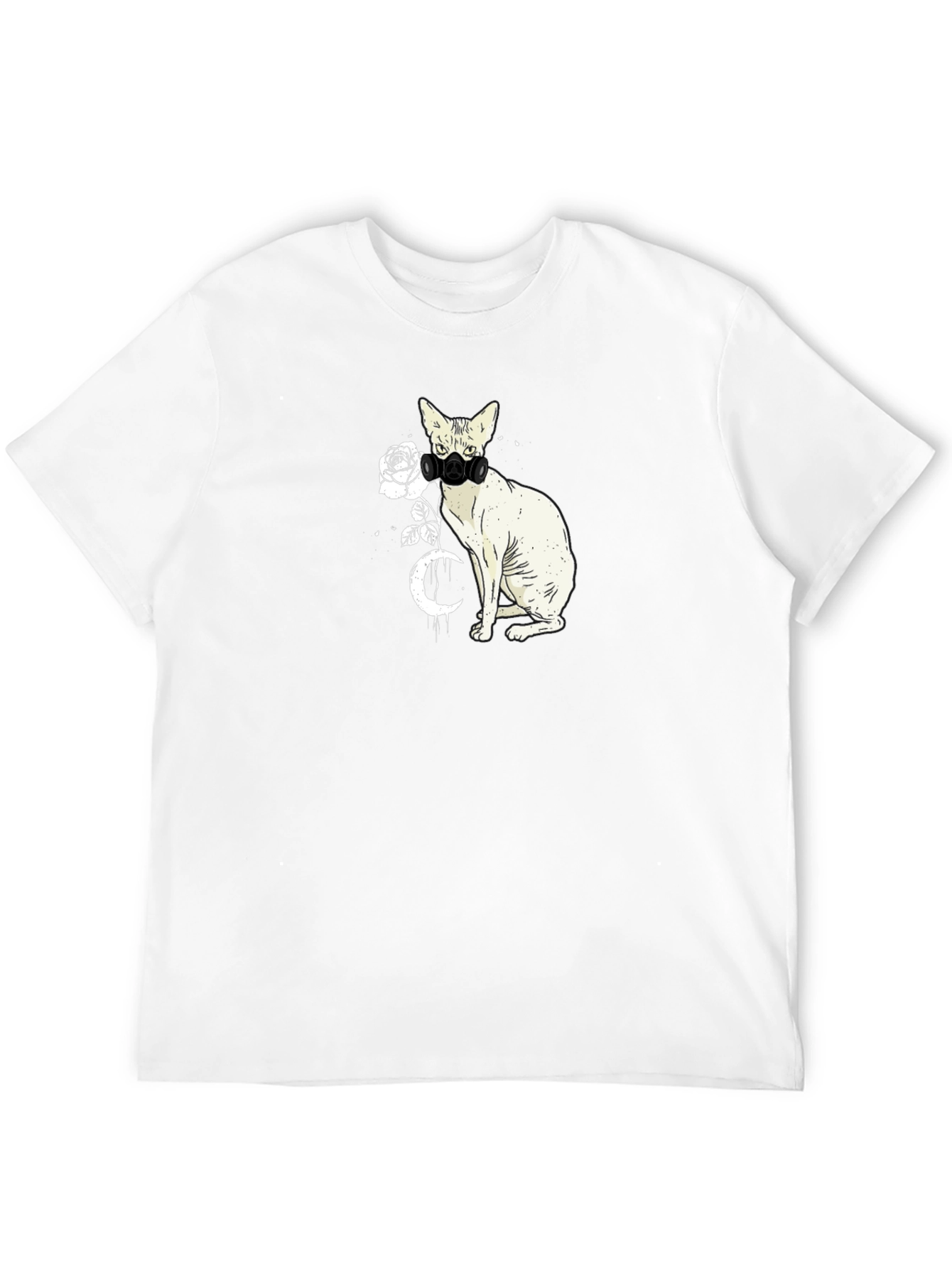 Cat with Mask Graphic T-Shirt