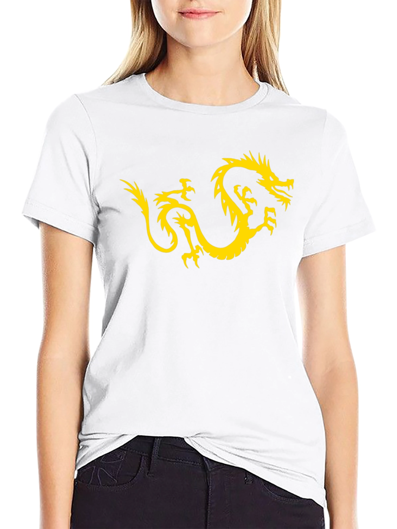 Dragon Graphic Tee - Stylish Black Cotton T-Shirt