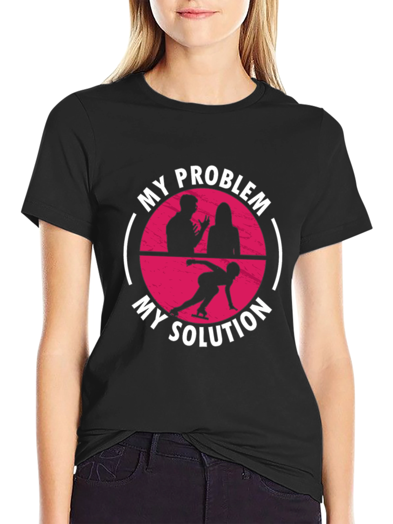 My Problem My Solution Ice Skating Graphic Tee
