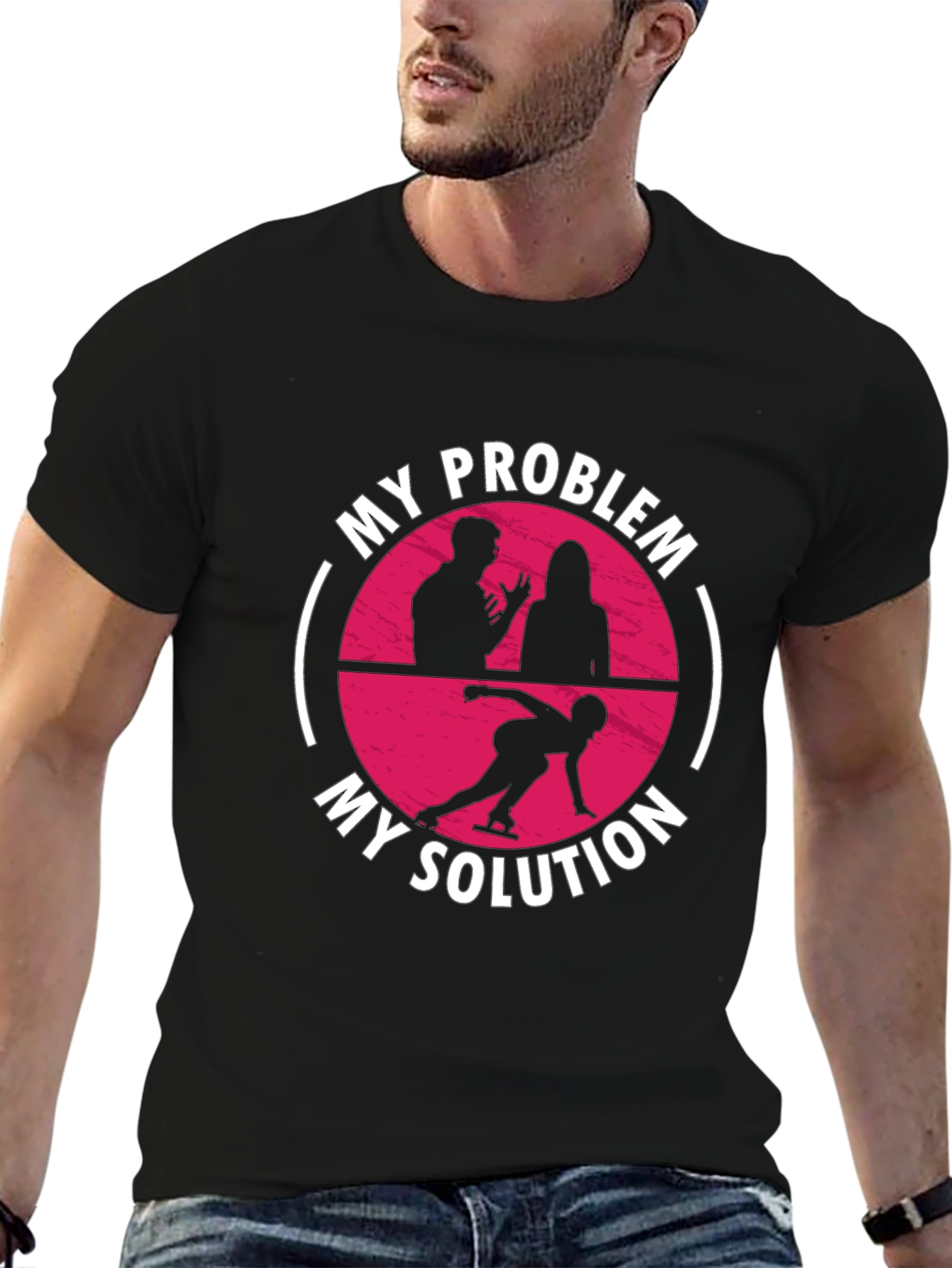 My Problem My Solution Ice Skating Graphic Tee