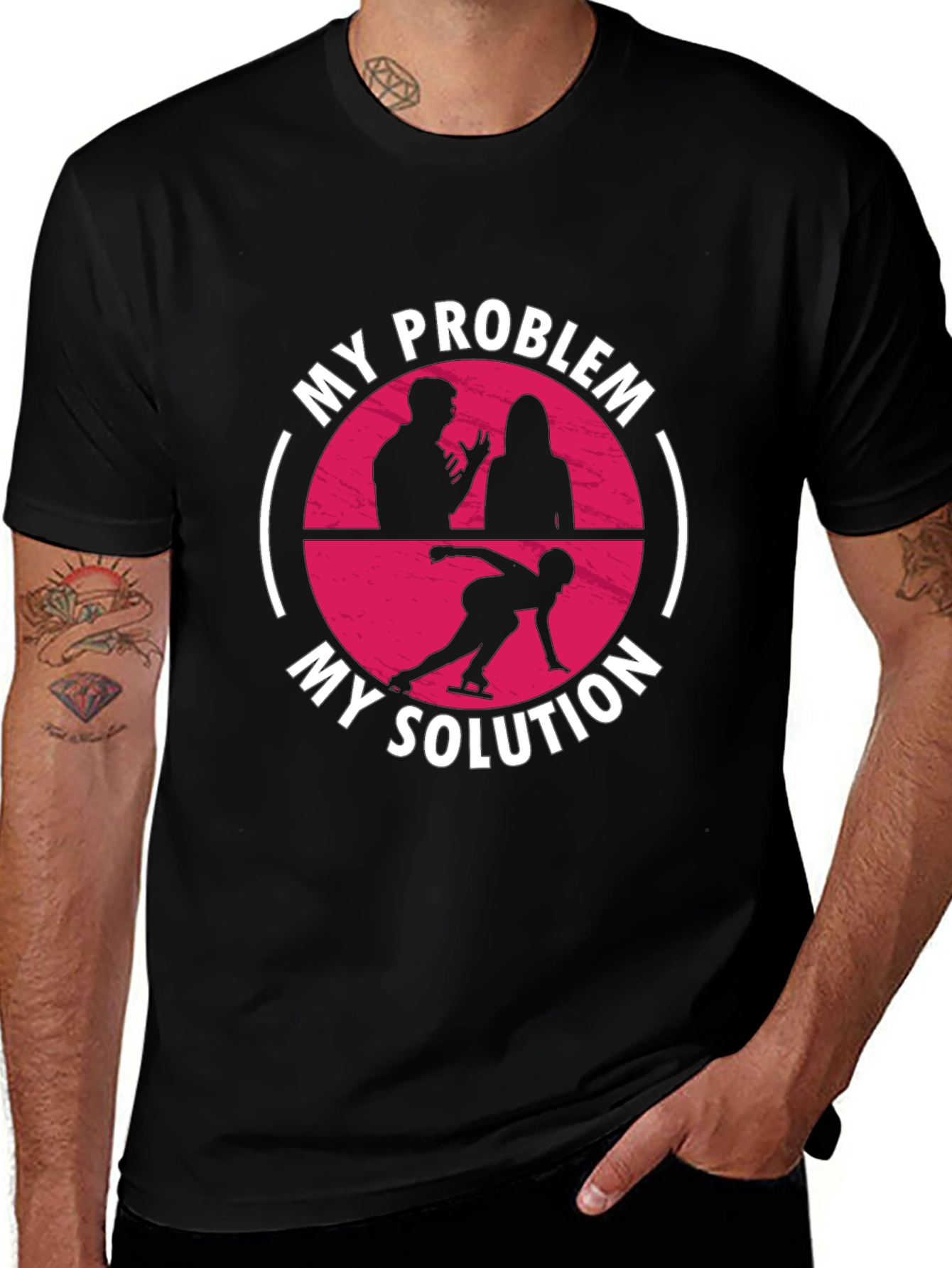 My Problem My Solution Ice Skating Graphic Tee