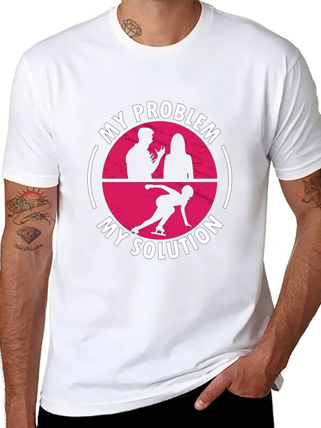 My Problem My Solution Ice Skating Graphic Tee