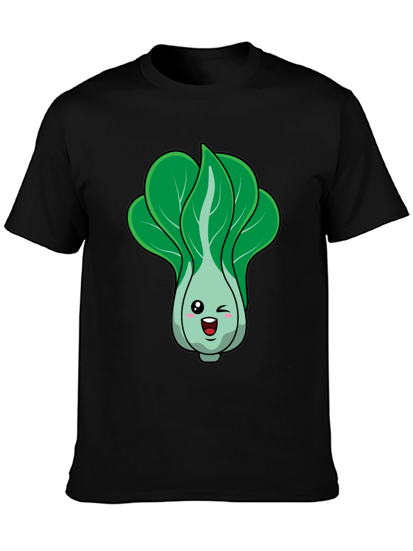 Kawaii Bok Choy Graphic Tee - Cute Vegan T-Shirt