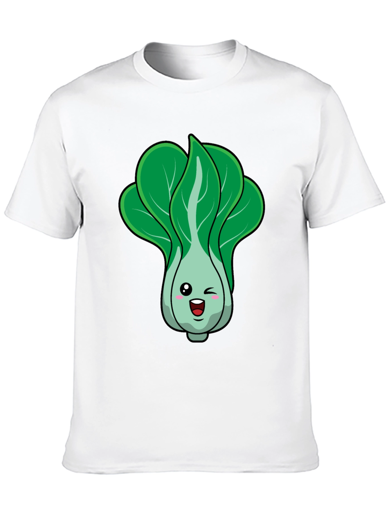 Kawaii Bok Choy Graphic Tee - Cute Vegan T-Shirt