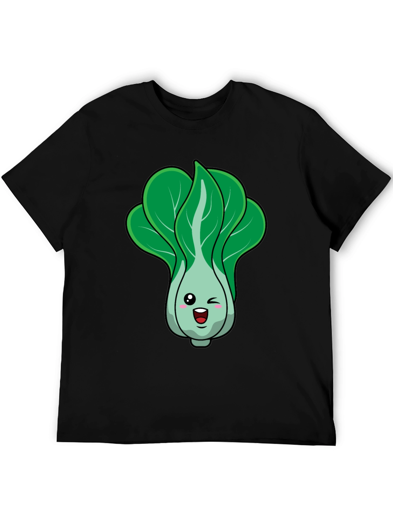 Kawaii Bok Choy Graphic Tee - Cute Vegan T-Shirt