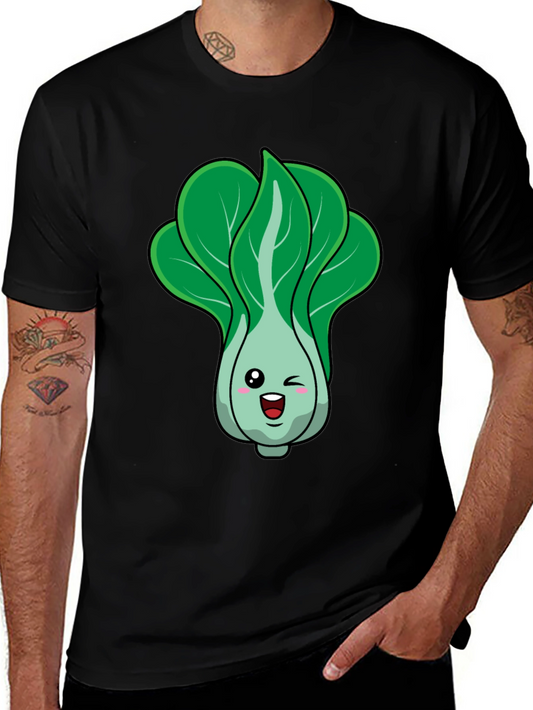 Kawaii Bok Choy Graphic Tee - Cute Vegan T-Shirt