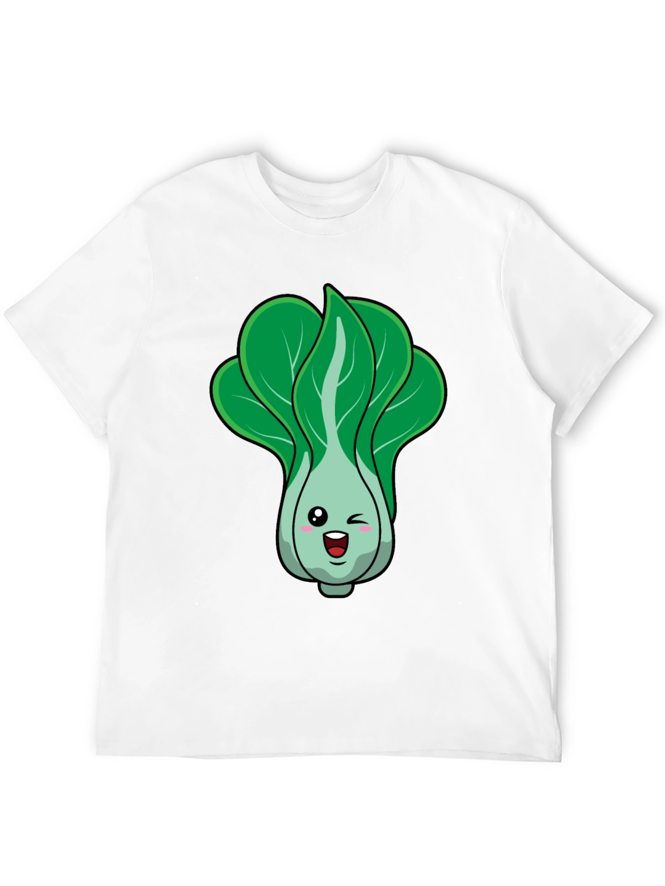 Kawaii Bok Choy Graphic Tee - Cute Vegan T-Shirt
