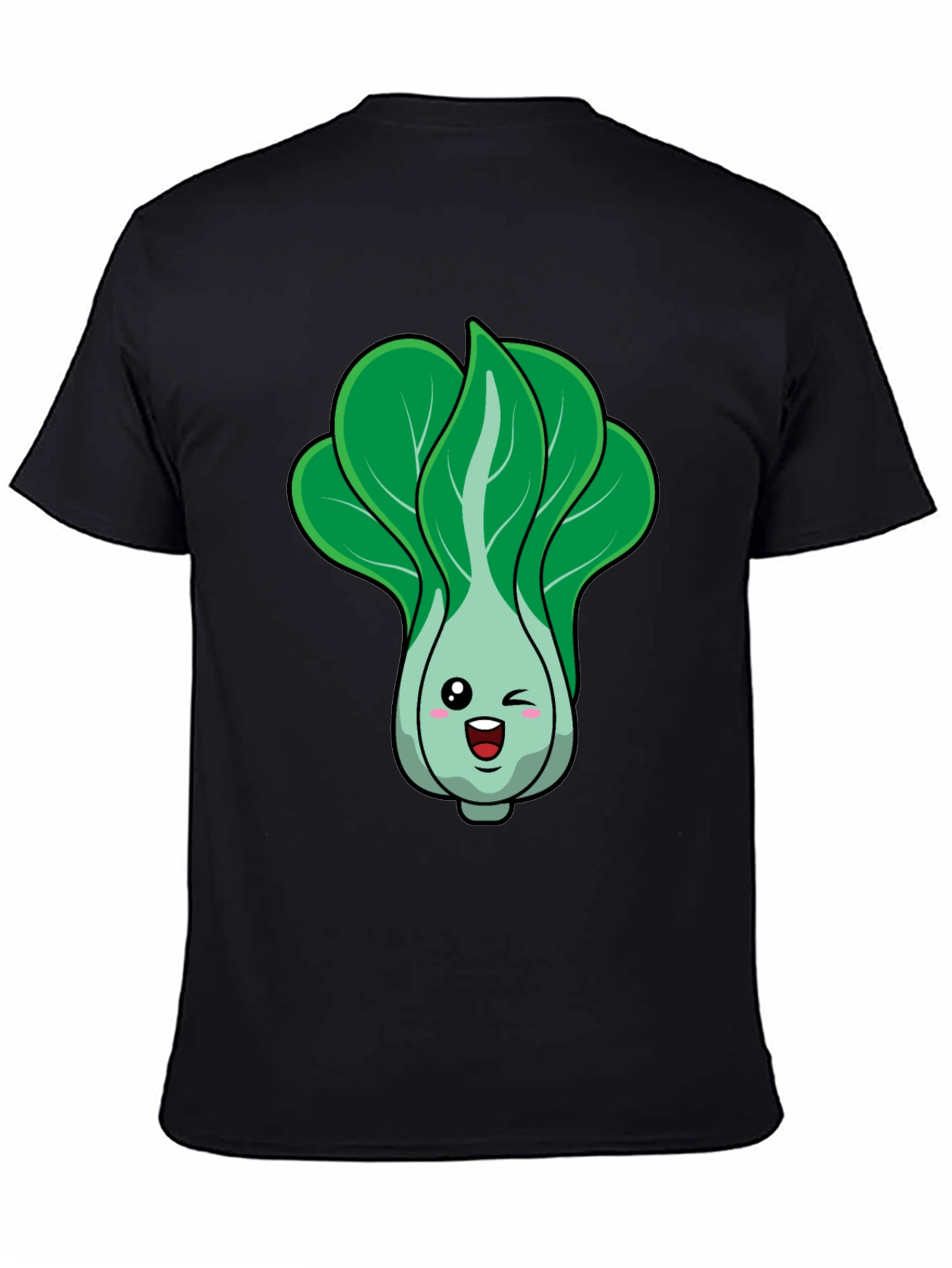 Kawaii Bok Choy Graphic Tee - Cute Vegan T-Shirt