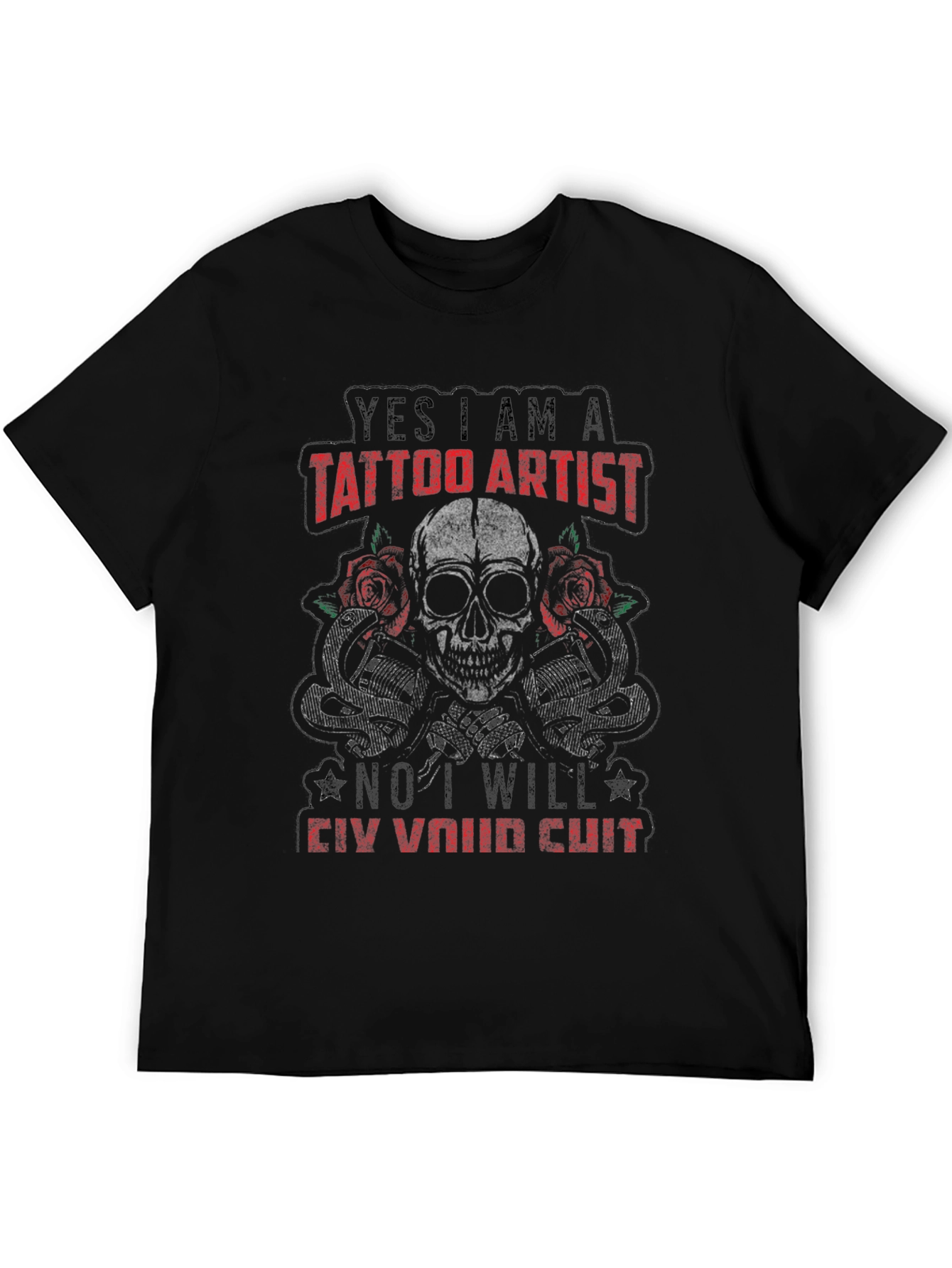 Tattoo Artist Skull Graphic T-Shirt
