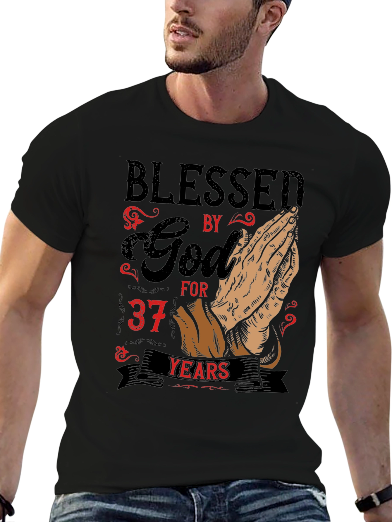 Blessed by God for 37 Years Graphic T-Shirt