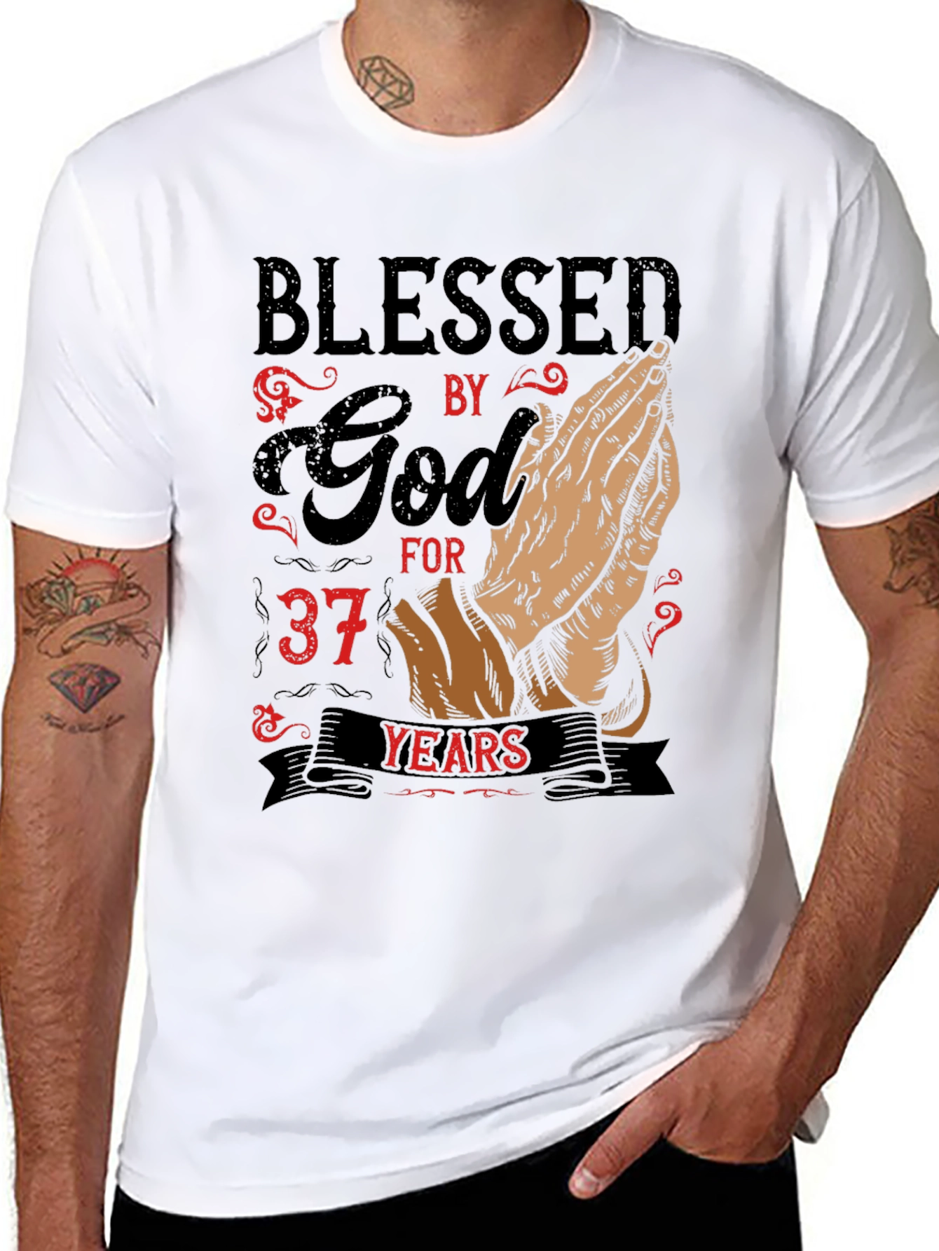 Blessed by God for 37 Years Graphic T-Shirt