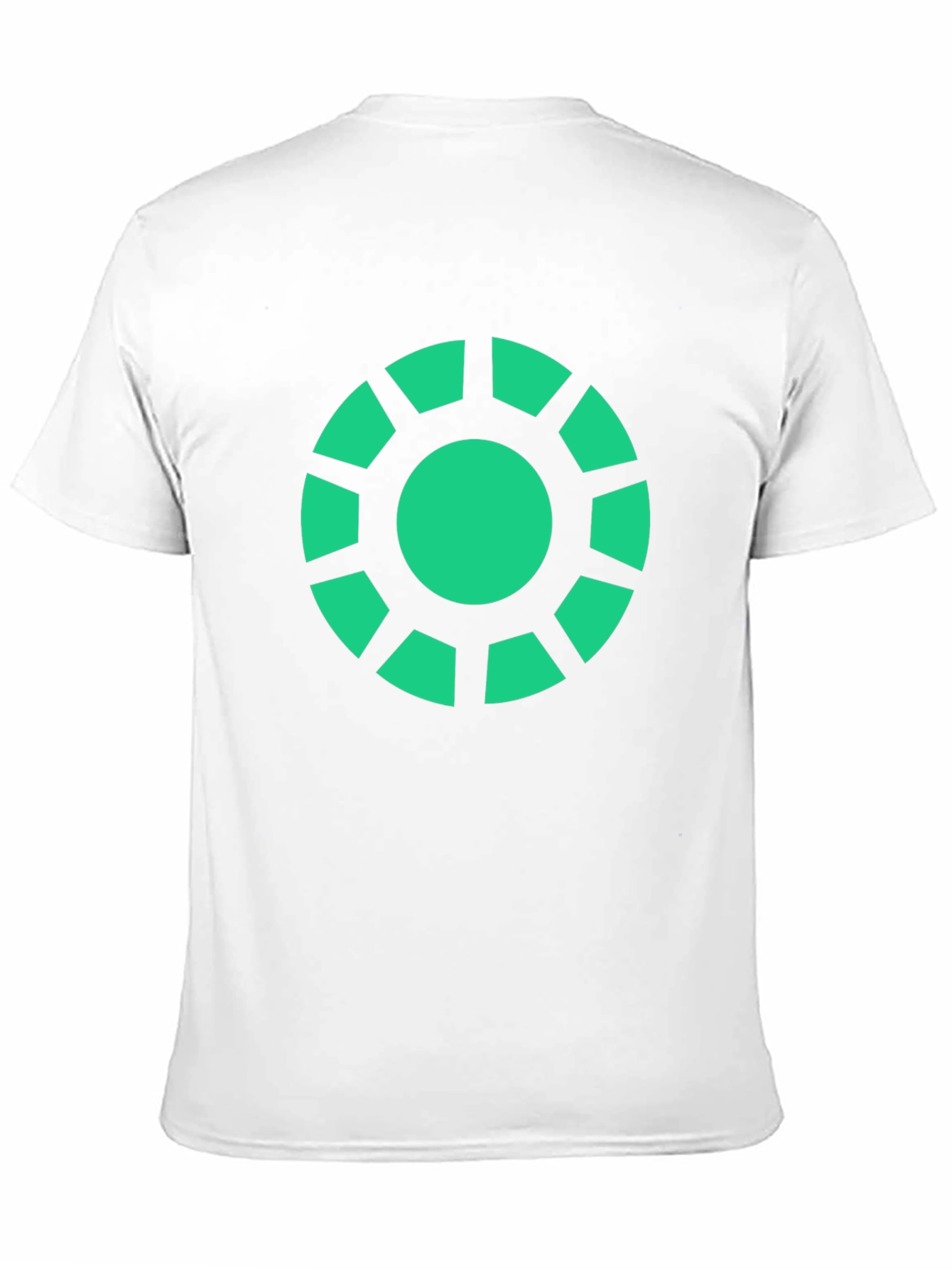 Geometric Green Graphic Print Black T-Shirt