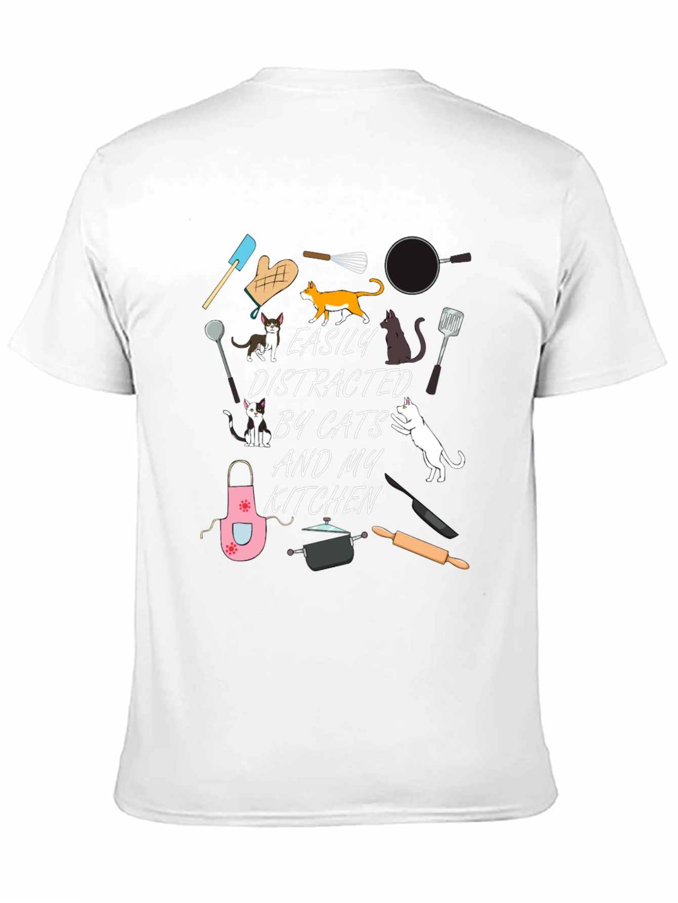 Cats & Kitchen Black T-Shirt