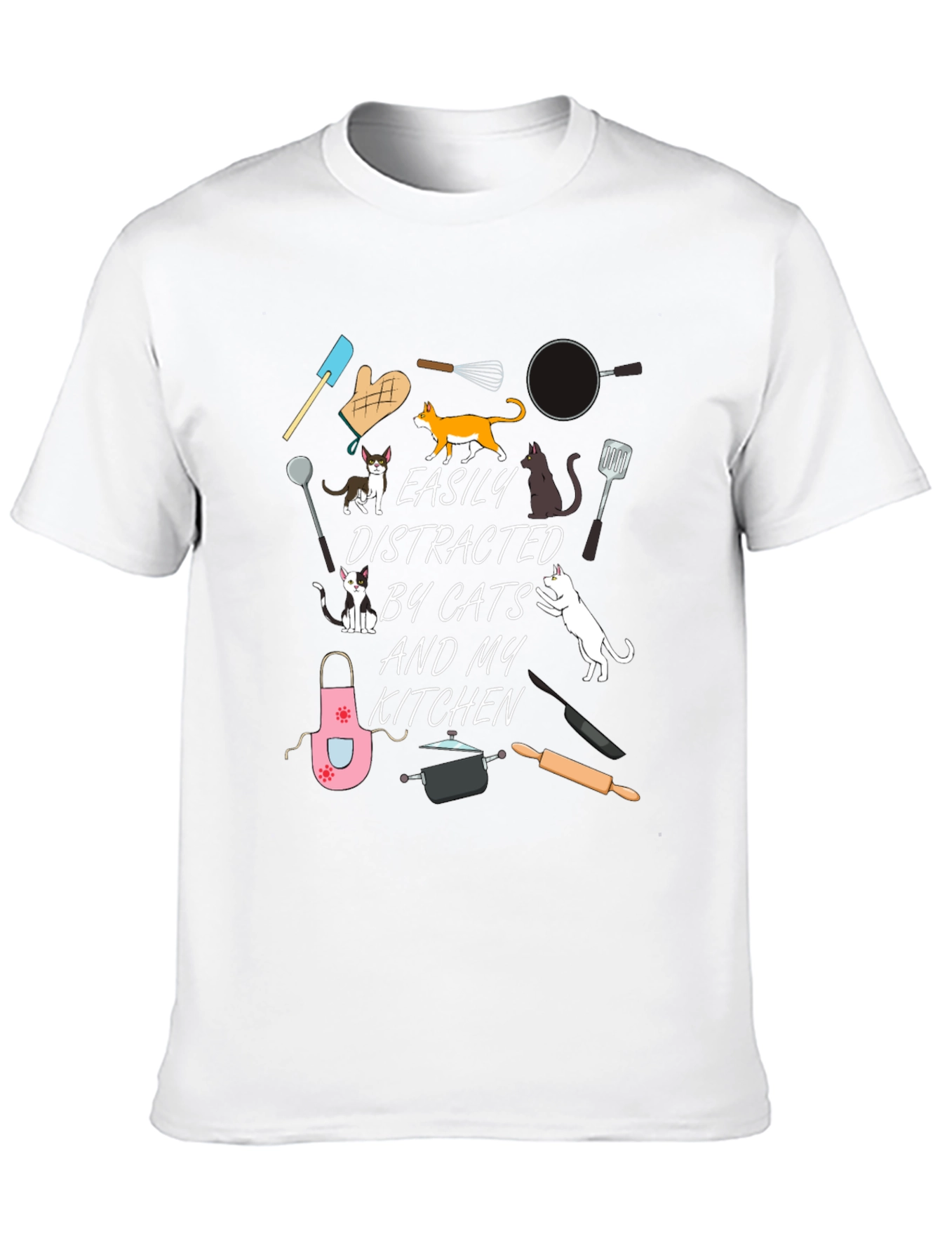 Cats & Kitchen Black T-Shirt