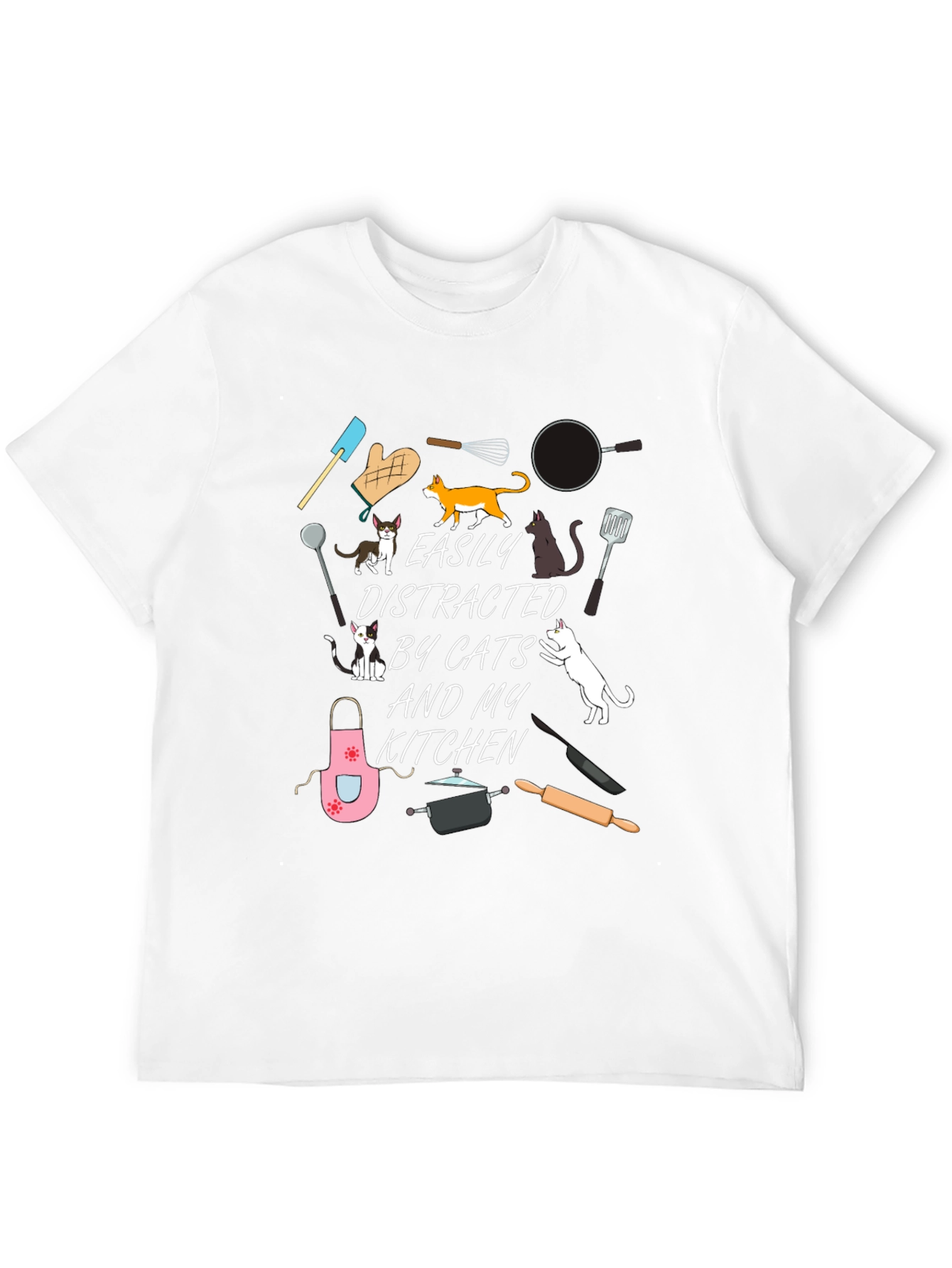 Cats & Kitchen Black T-Shirt
